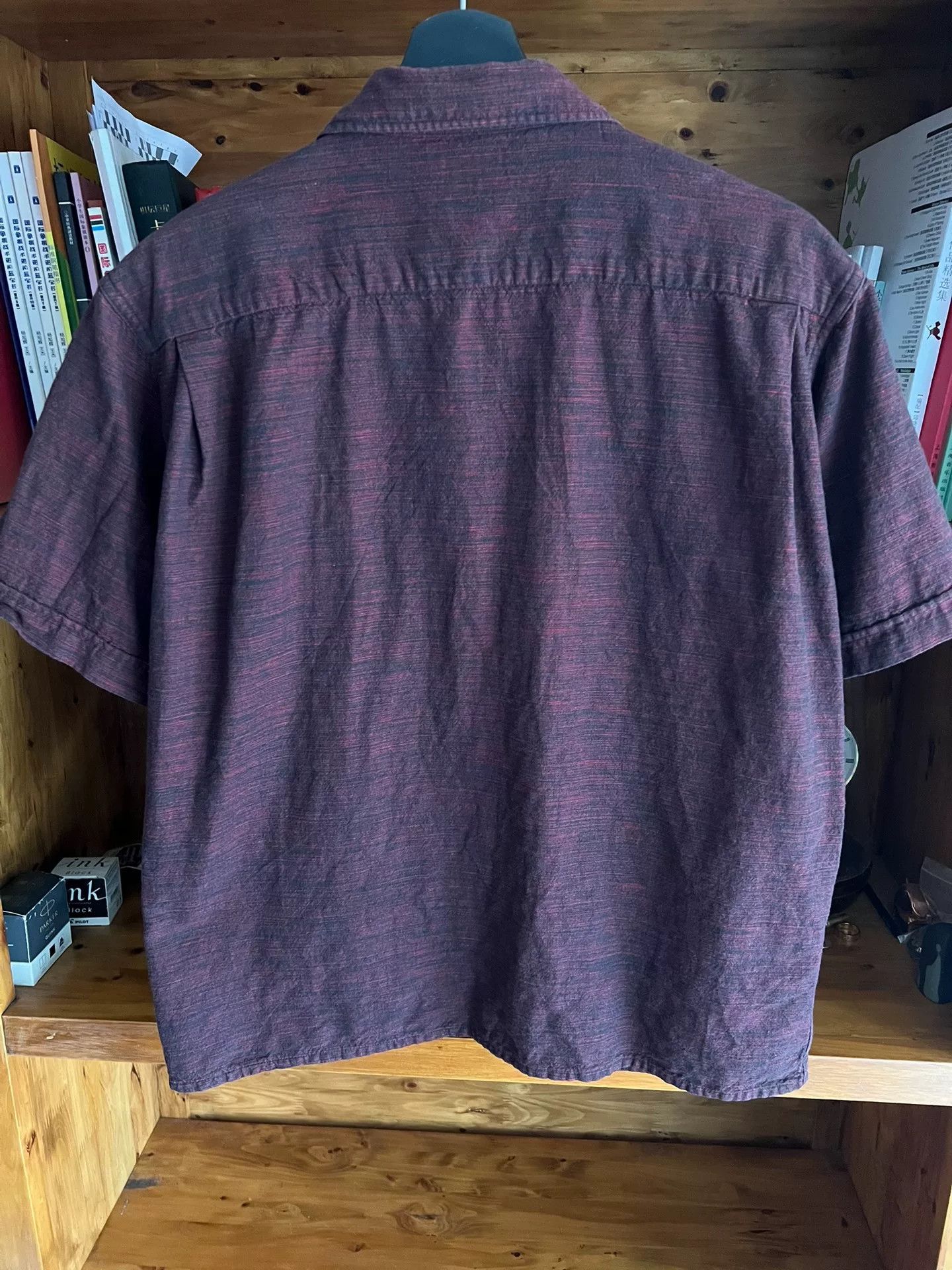 Tenderloin open collar shirt in rich burgundy color Size US S / EU 44-46 / 1 - 7 Thumbnail