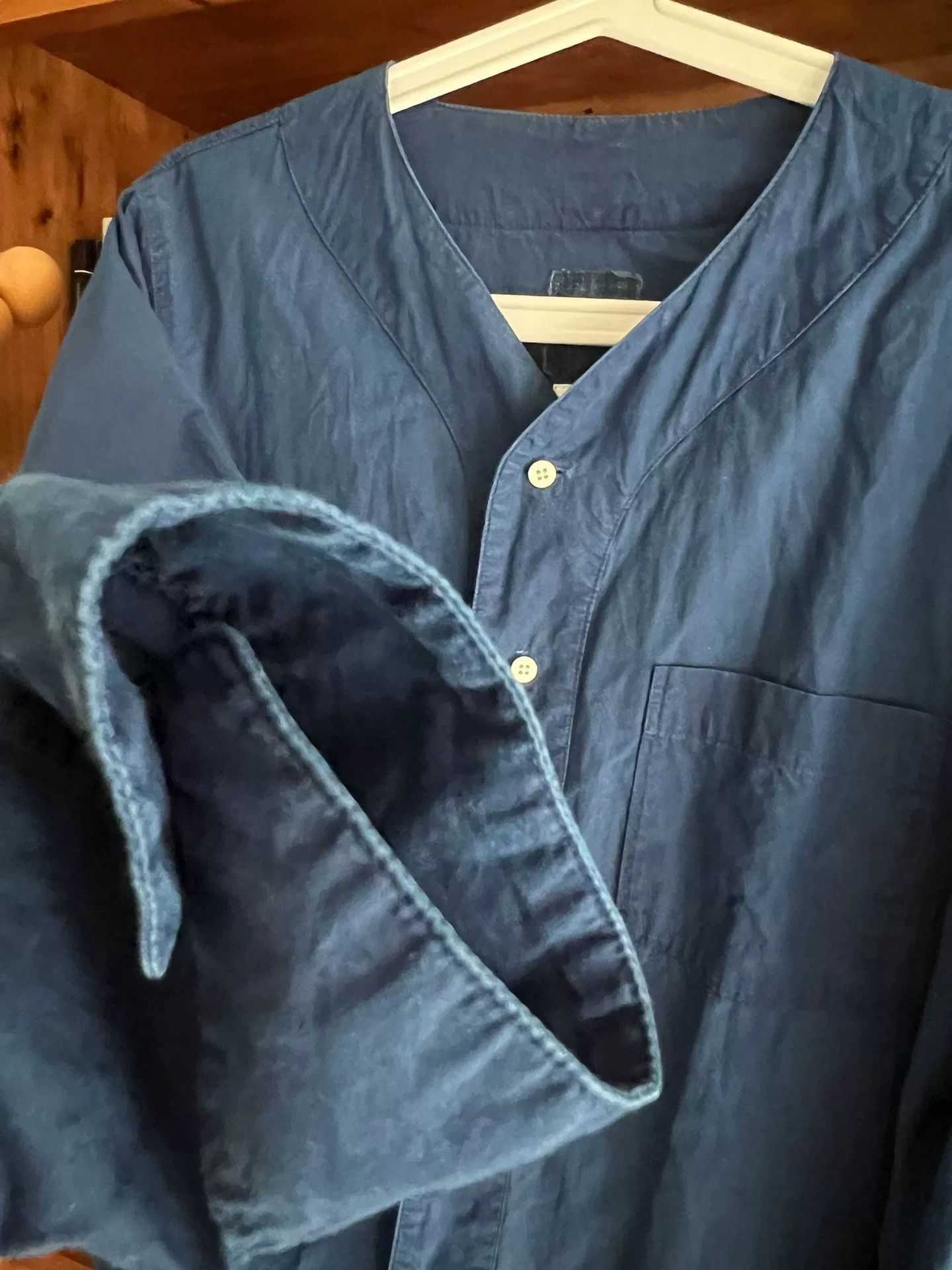 Visvim visvim ict free edge shirt baseball collar Size US M / EU 48-50 / 2 - 5 Thumbnail
