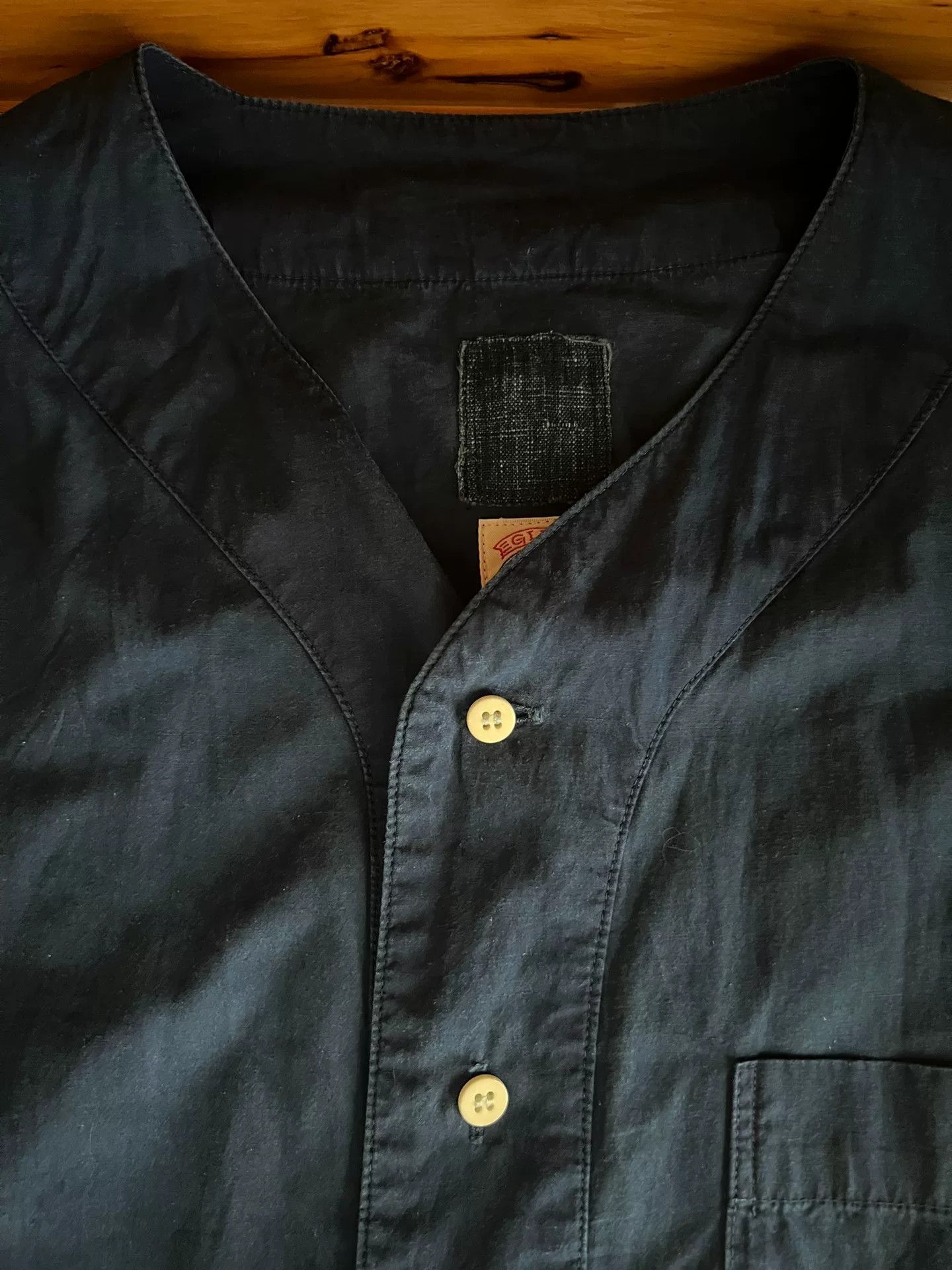 Visvim visvim ict free edge shirt baseball collar Size US M / EU 48-50 / 2 - 9 Thumbnail