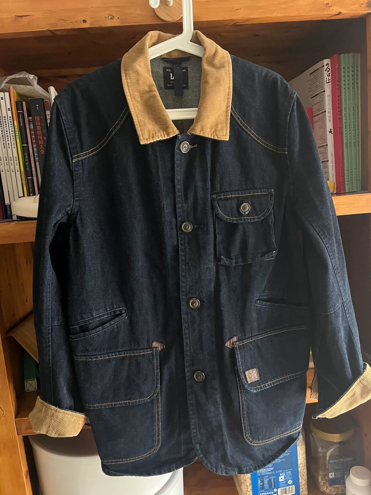 Lee denim hunting jacket with corduroy collar Size US M / EU 48-50 / 2 - 2 Thumbnail