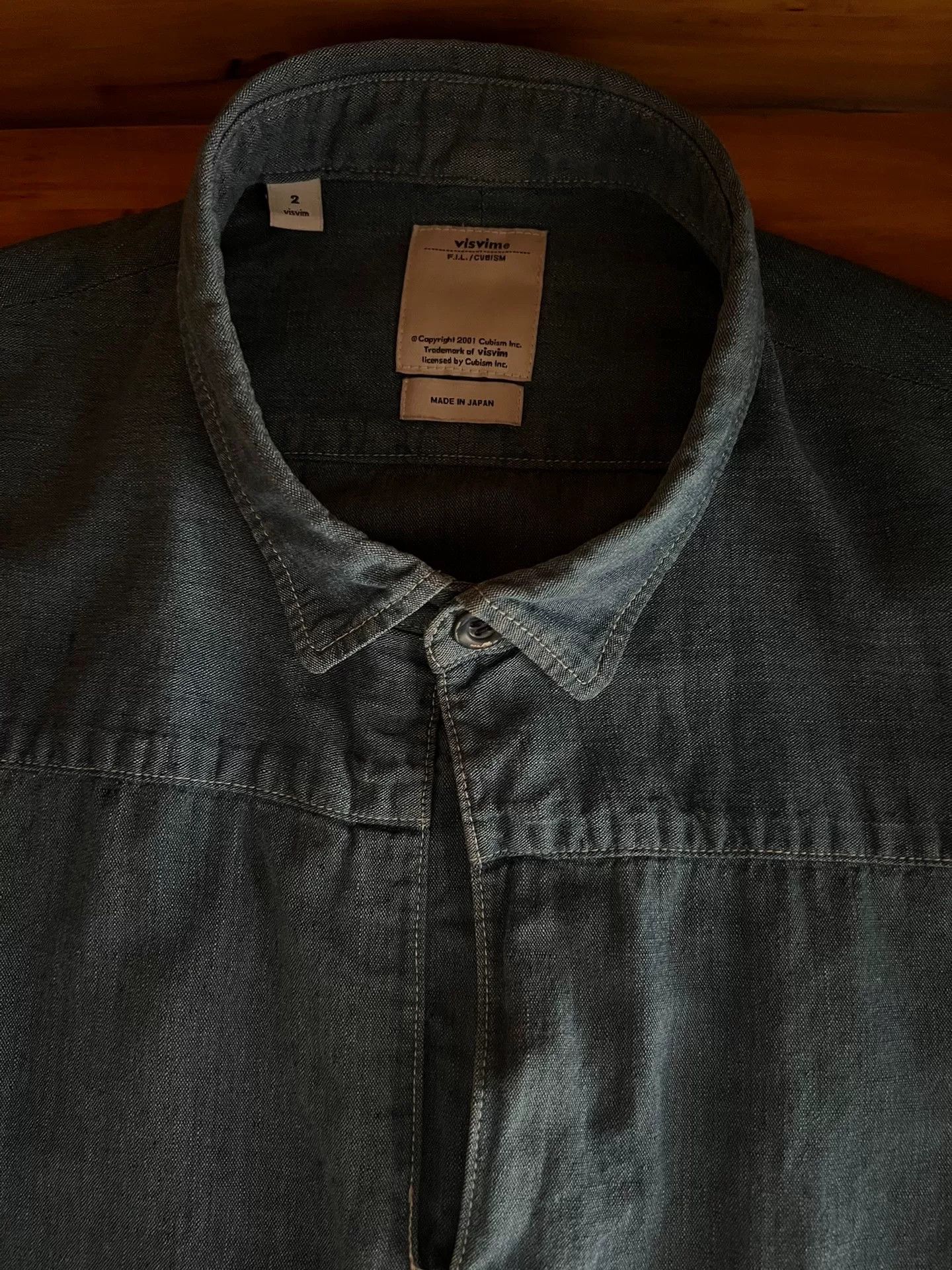 Visvim visvim kerchief border tunic indigo long sleeve Size US M / EU 48-50 / 2 - 9 Thumbnail