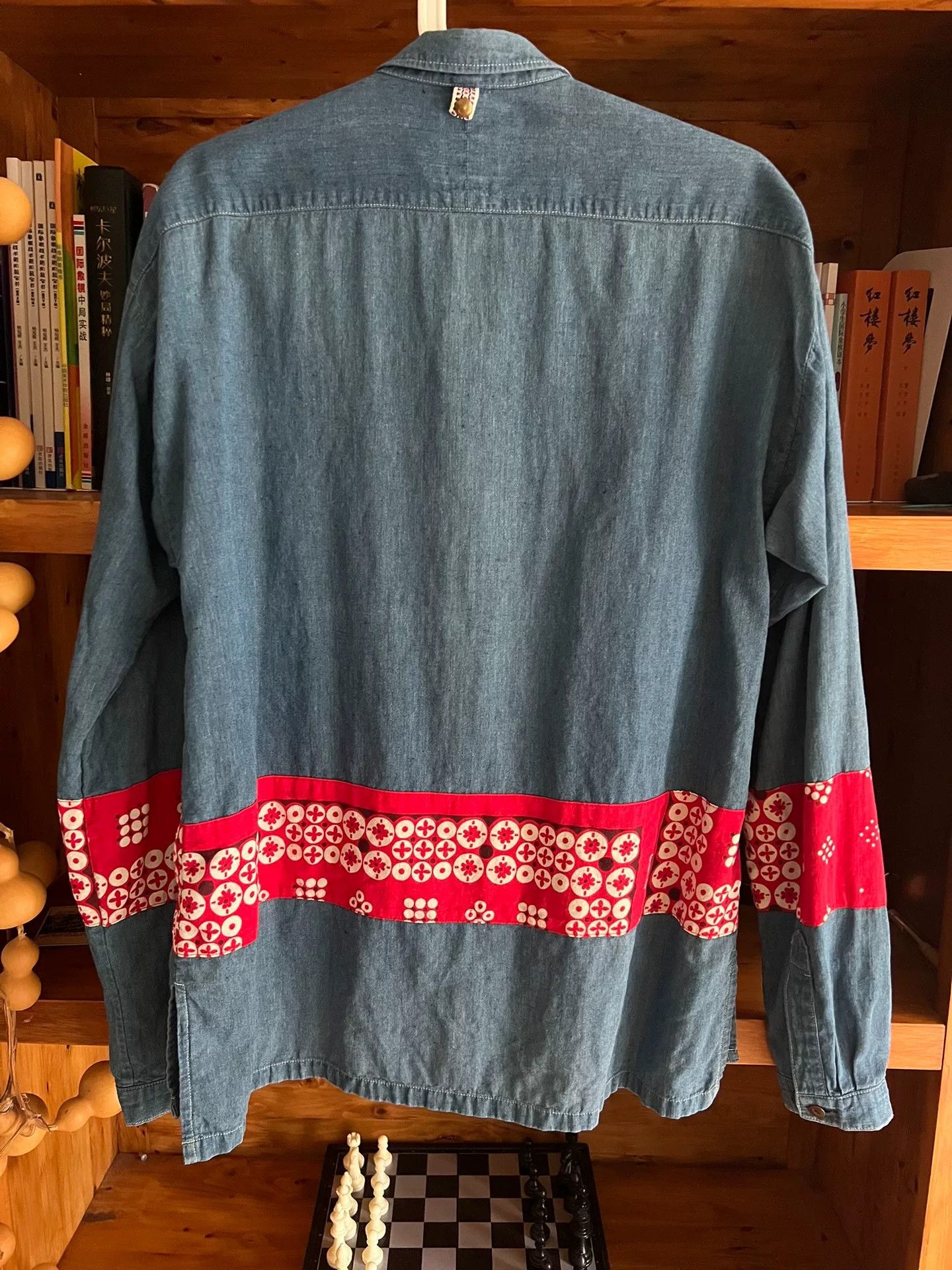 Visvim visvim kerchief border tunic indigo long sleeve Size US M / EU 48-50 / 2 - 7 Thumbnail