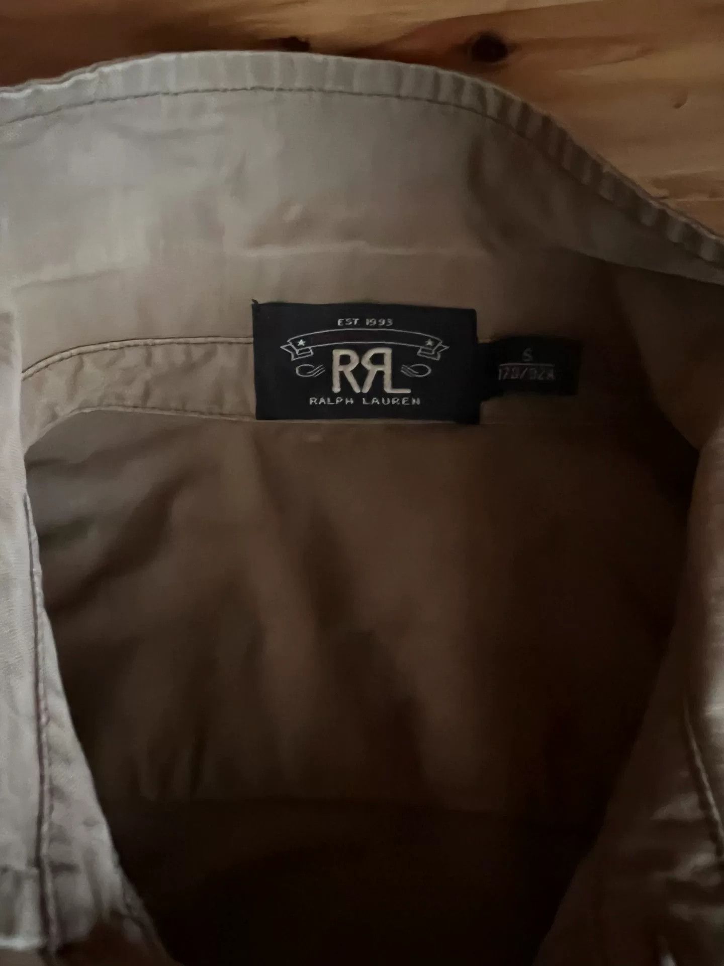 RRL Ralph Lauren khaki military style pullover shirt jacket Size US S / EU 44-46 / 1 - 9 Thumbnail