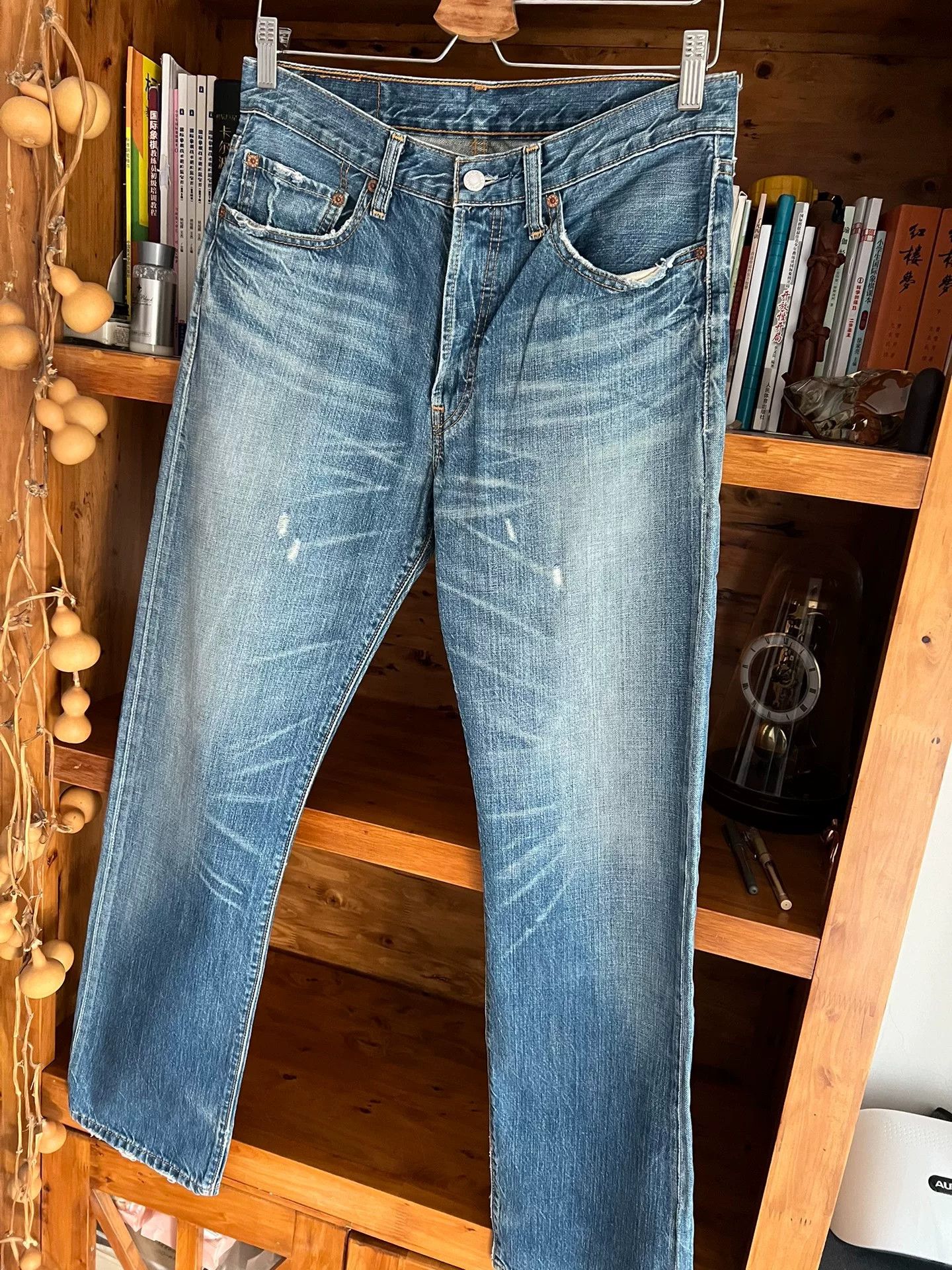 Levi's levis vintage wash straight leg jeans Size US 32 / EU 48 - 3 Thumbnail