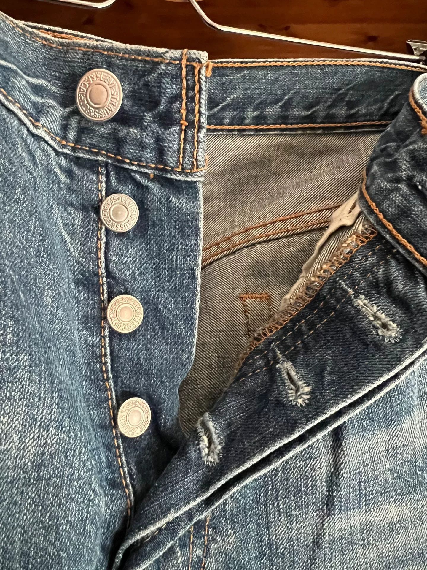 Levi's levis vintage wash straight leg jeans Size US 32 / EU 48 - 6 Thumbnail