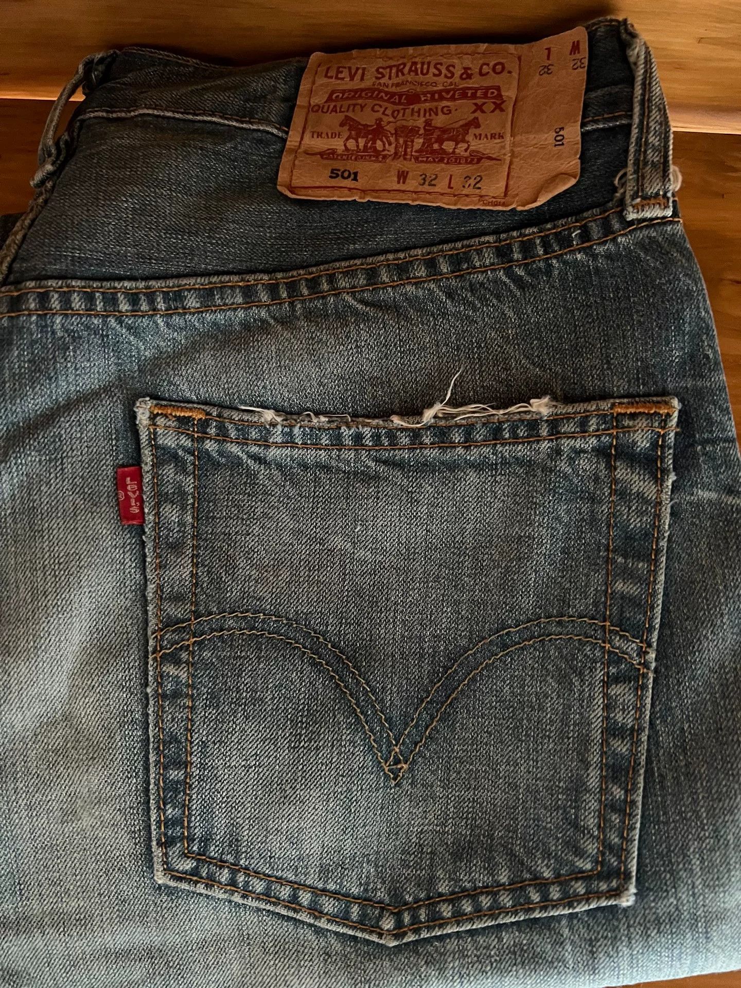 Levi's levis vintage wash straight leg jeans Size US 32 / EU 48 - 9 Thumbnail