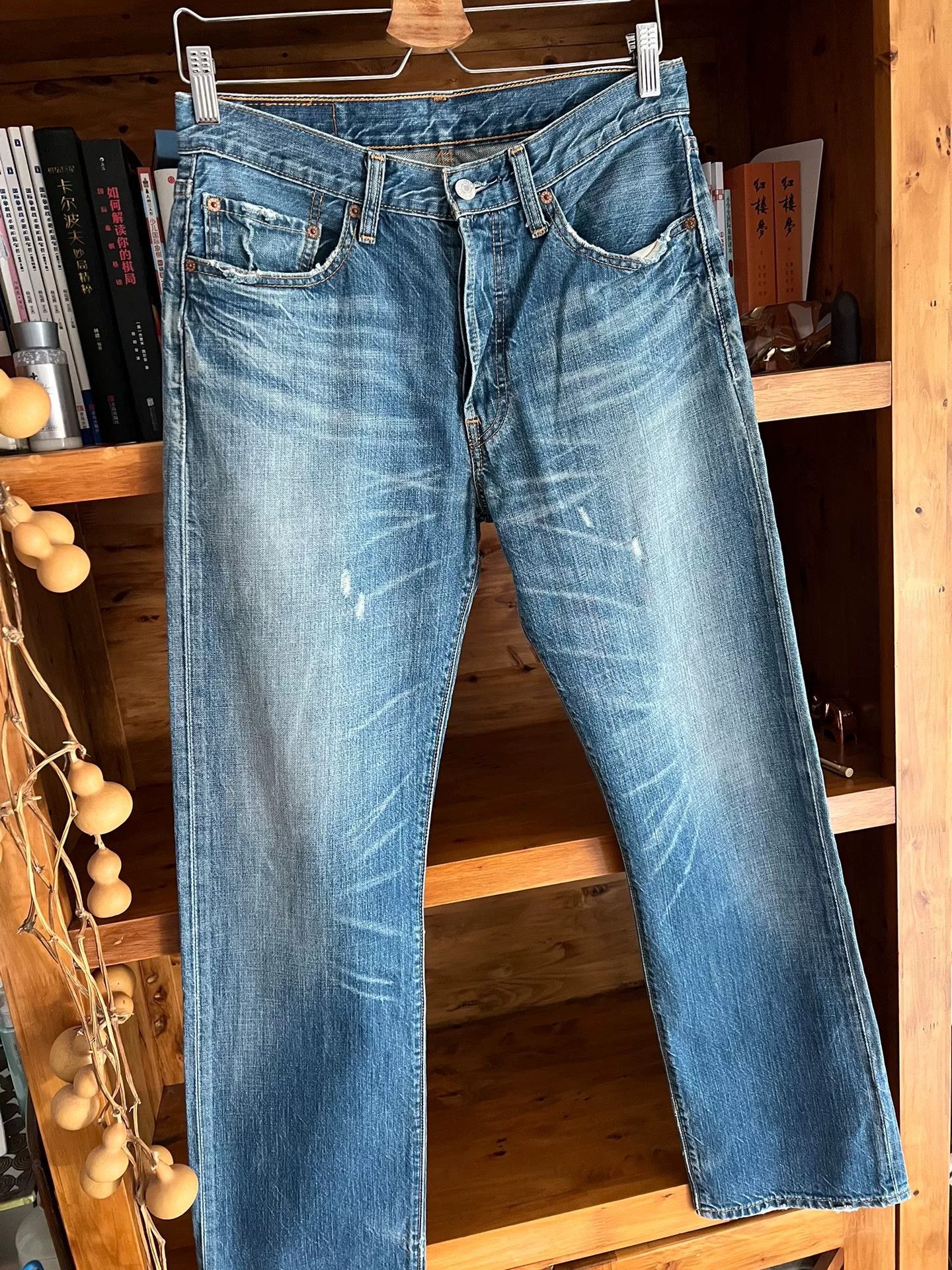 Levi's levis vintage wash straight leg jeans Size US 32 / EU 48 - 2 Thumbnail