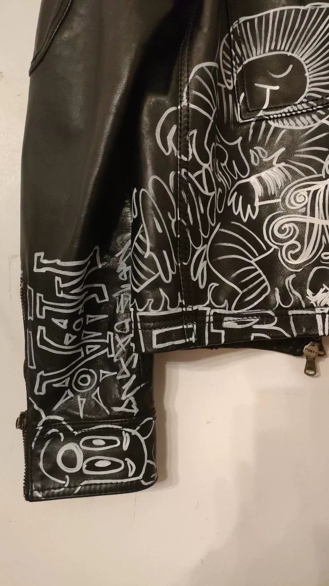 Patrizia Pepe hand-painted leather jacket by Patrizia Pepe Size US M / EU 48-50 / 2 - 6 Thumbnail