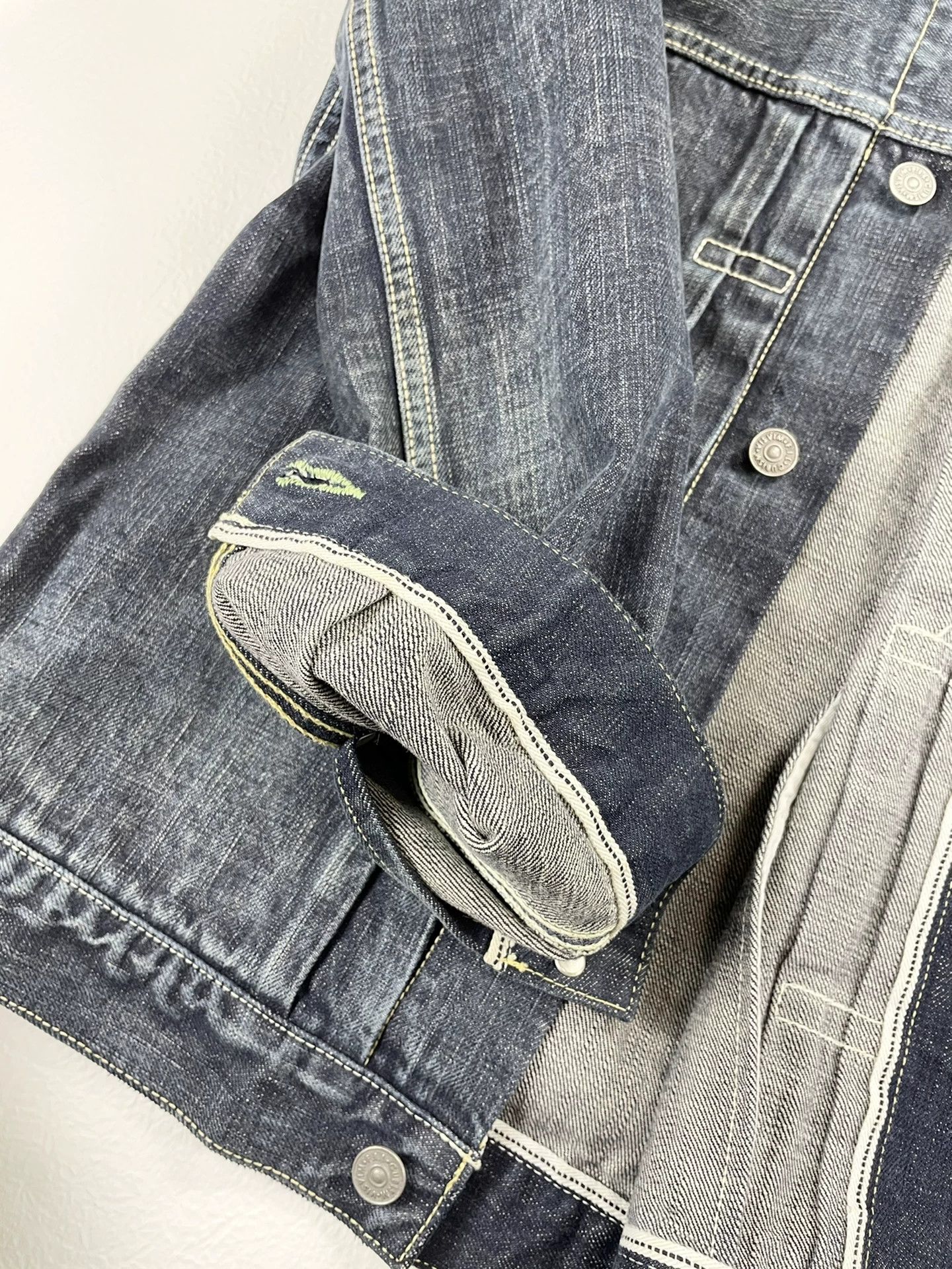 Visvim visvim damaged denim jacket in natural dye Size US M / EU 48-50 / 2 - 5 Thumbnail