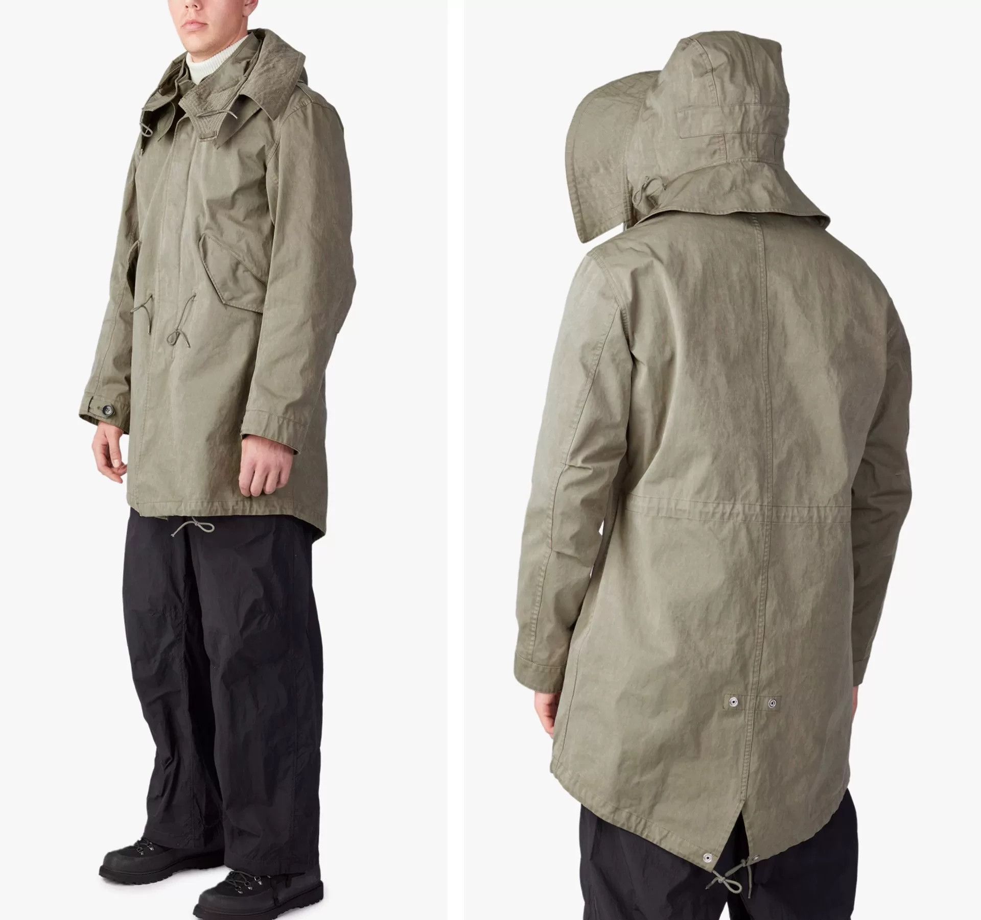Ten C TEN C Parka Fish Tail Coat in Beige Size US XL / EU 56 / 4 - 3 Thumbnail