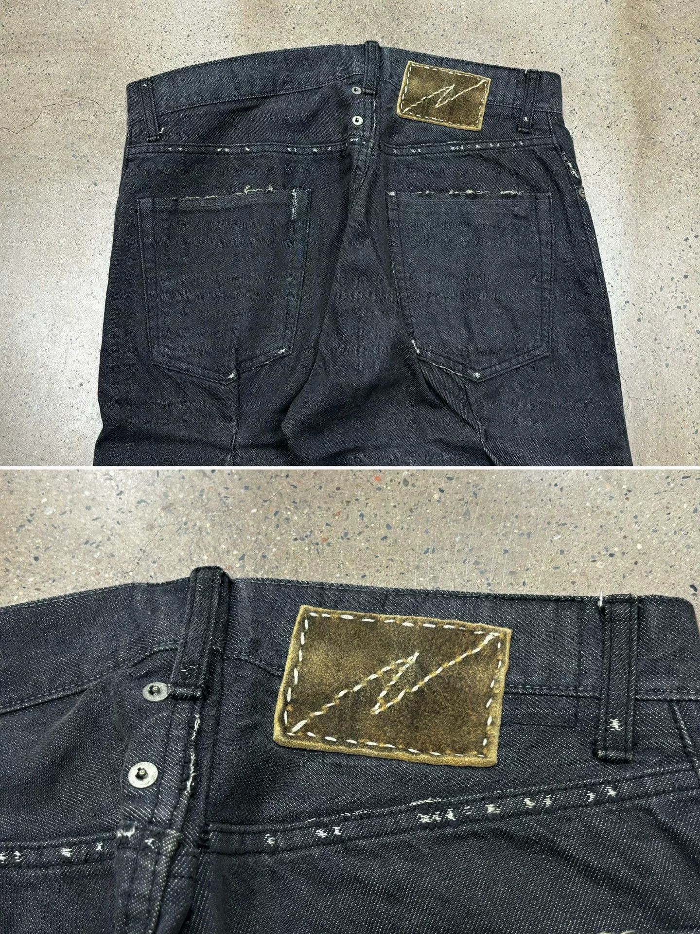 Visvim visvim journeyman black distressed denim pants Size US 31 - 7 Thumbnail