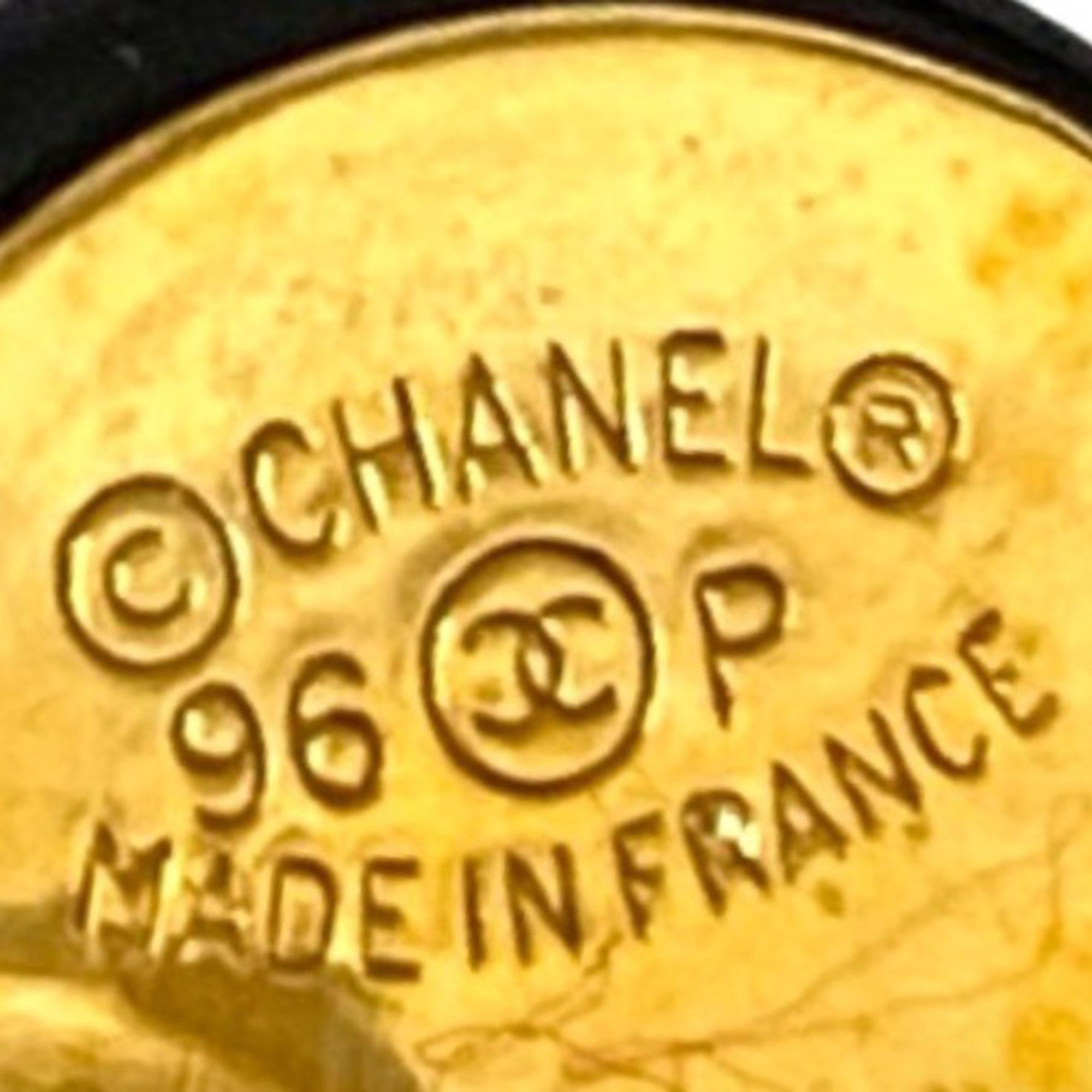 Chanel Chanel CC Gold Plated Resin and Faux Pearl Drop Clip On Earrings Size ONE SIZE - 6 Thumbnail