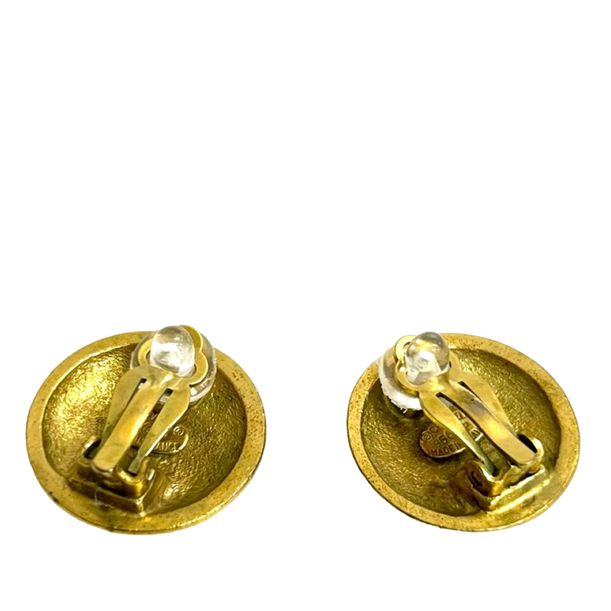 Chanel Chanel CC Gold Plated Clip On Earrings Size ONE SIZE - 2 Thumbnail