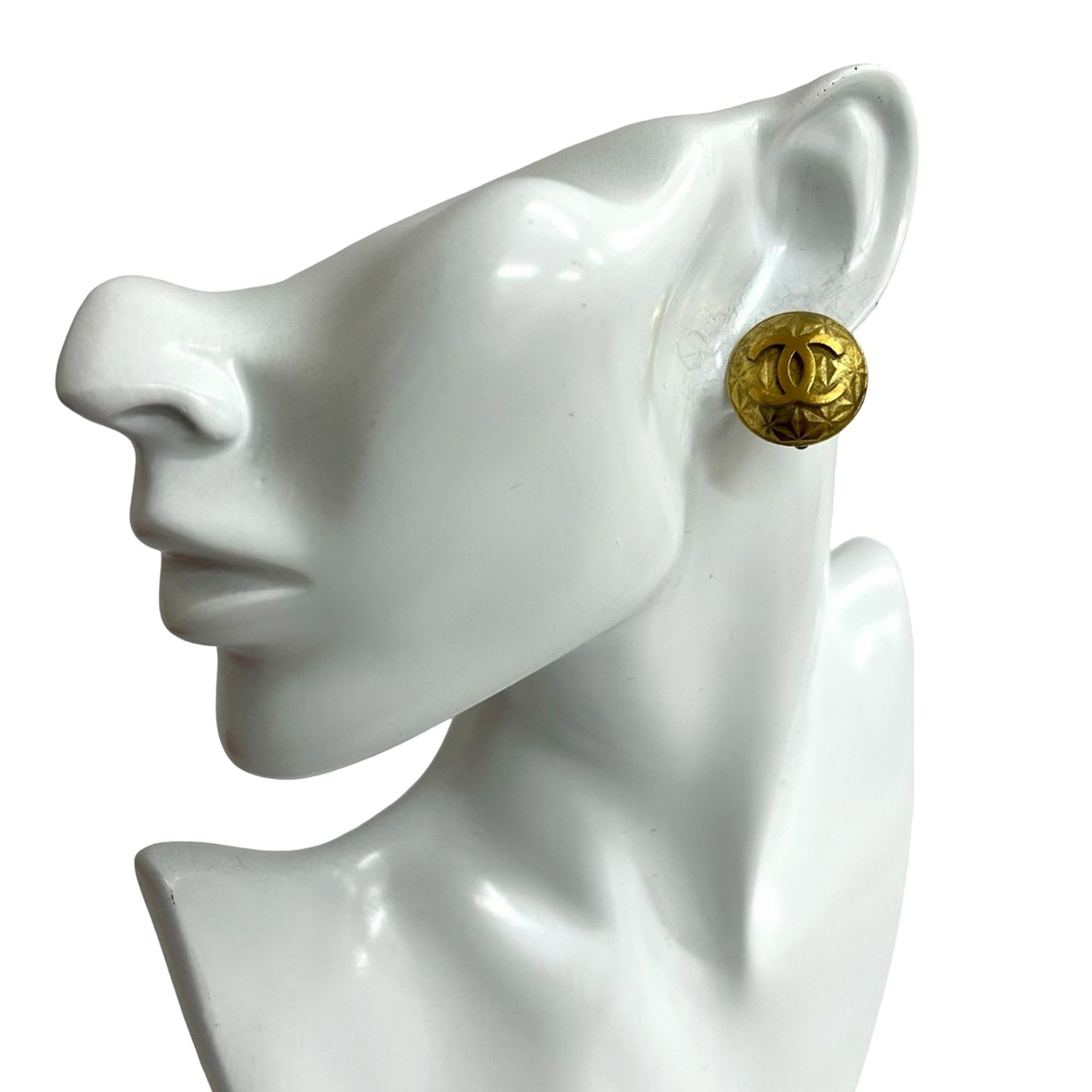 Chanel Chanel CC Gold Plated Clip On Earrings Size ONE SIZE - 5 Thumbnail