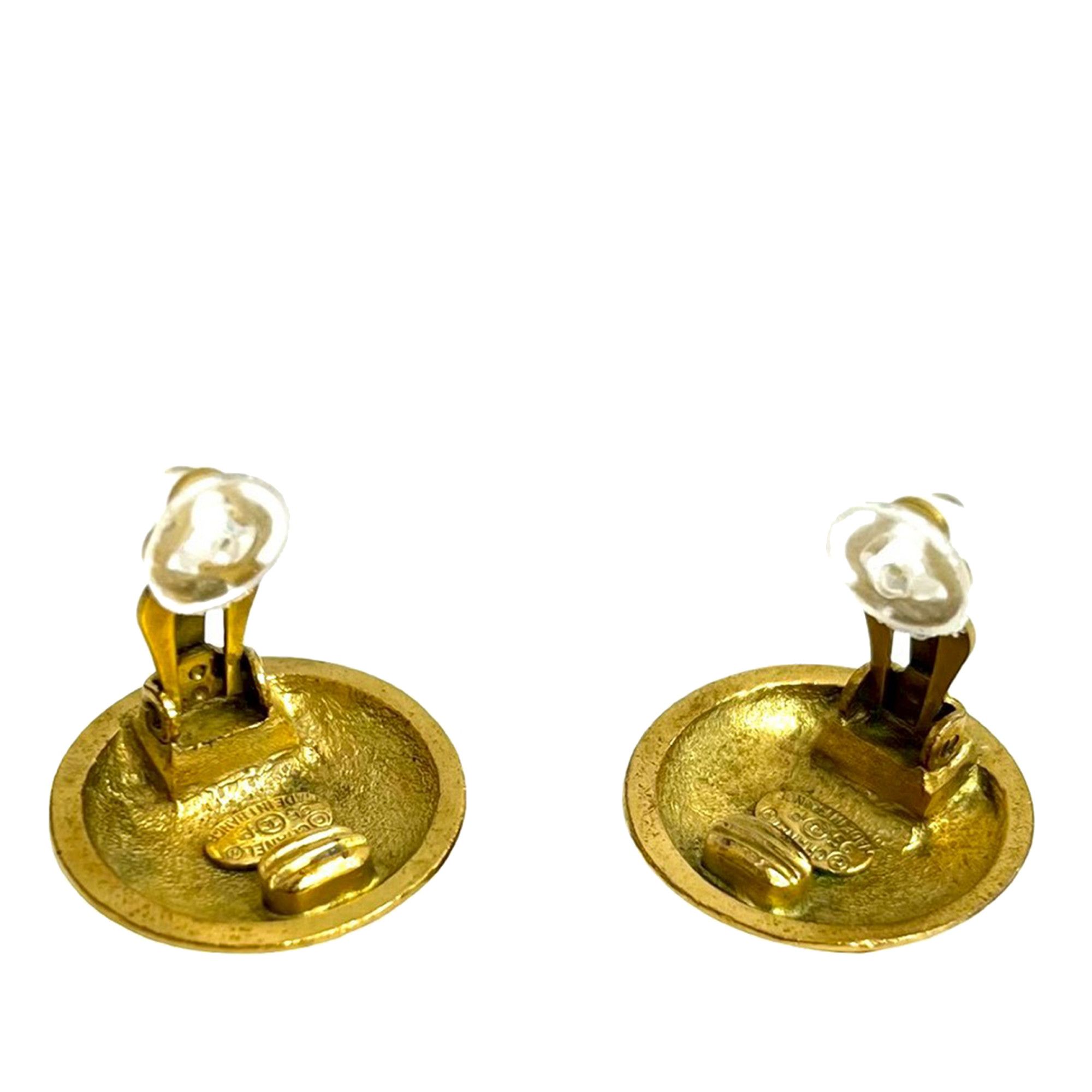 Chanel Chanel CC Gold Plated Clip On Earrings Size ONE SIZE - 3 Thumbnail