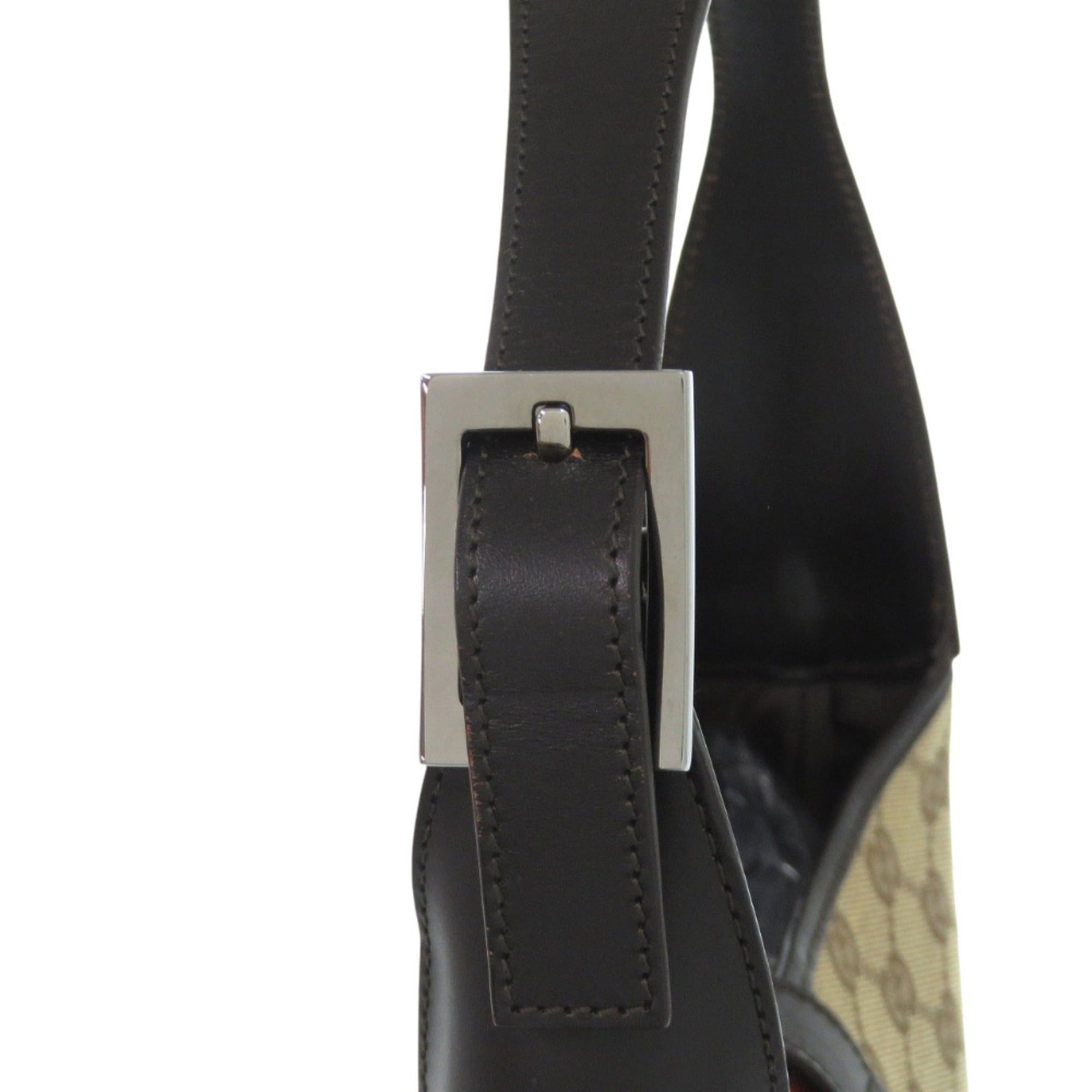 Gucci Excellent condition Gucci GG canvas Jackie Shelley one-shoulder bag 00963 in brown, beige, and black leather. 1282 Size ONE SIZE - 6 Thumbnail