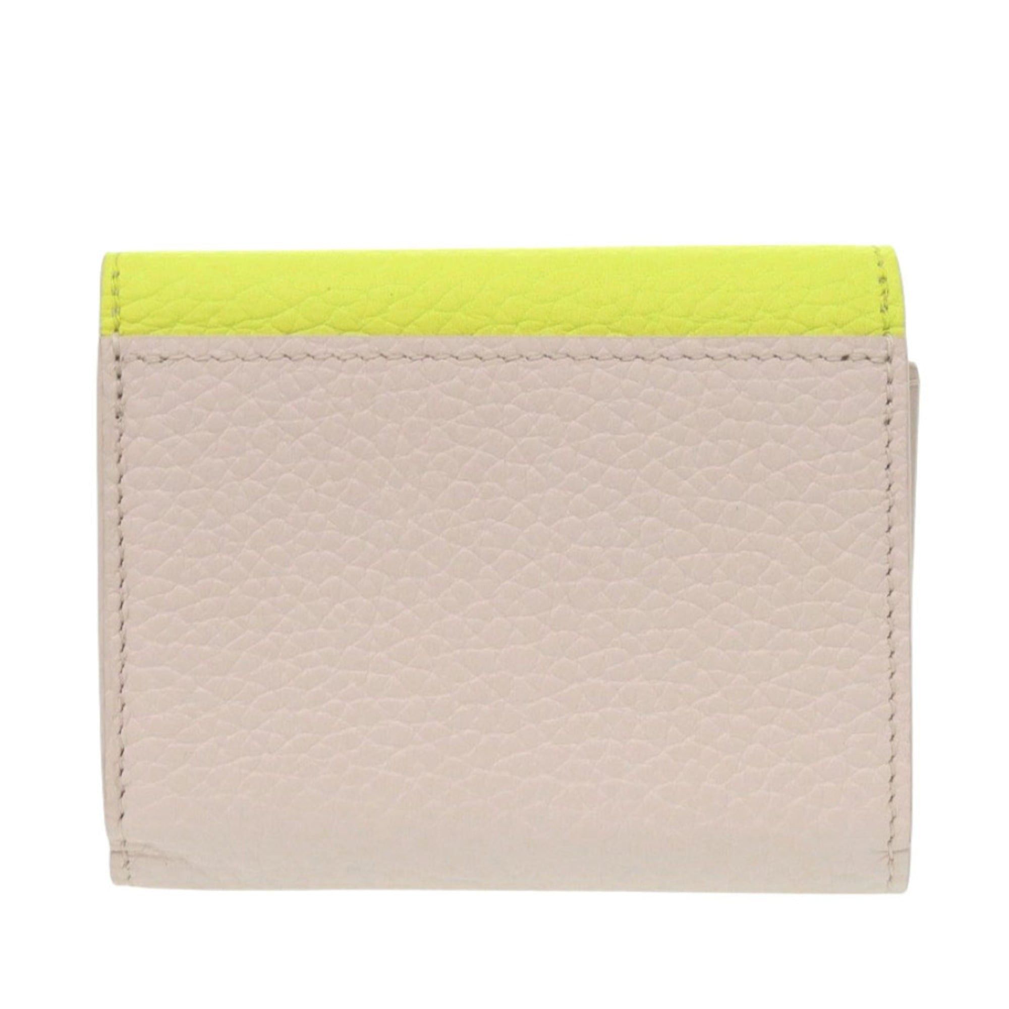 Louis Vuitton Like new Louis Vuitton Portefeuille Capucines XS M80325 Taurillon Leather Yellow and Beige Tri-fold Wallet LV 0725 Size ONE SIZE - 3 Thumbnail