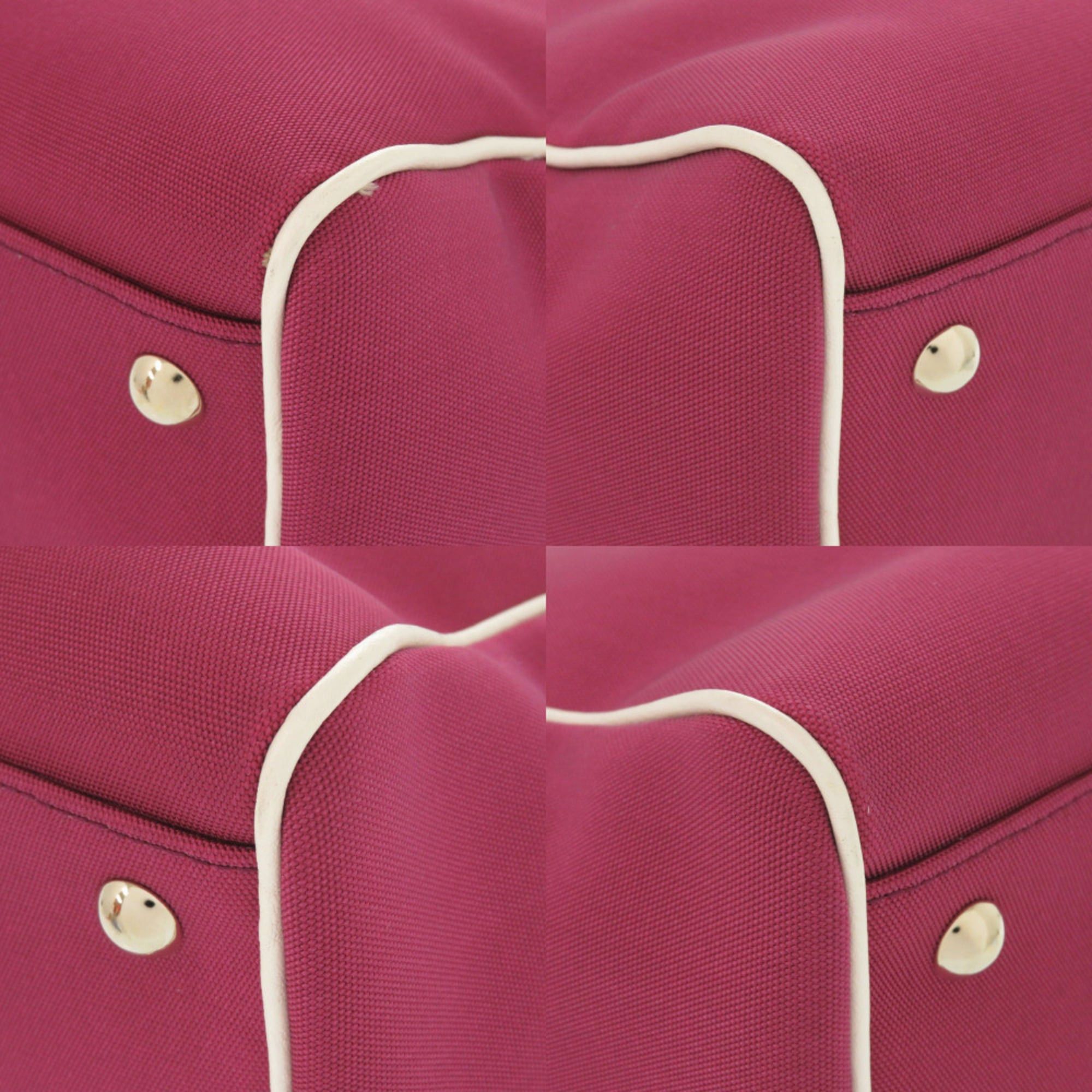 Gucci Excellent condition Gucci 264216 canvas wine red tote bag 0689 Size ONE SIZE - 4 Thumbnail