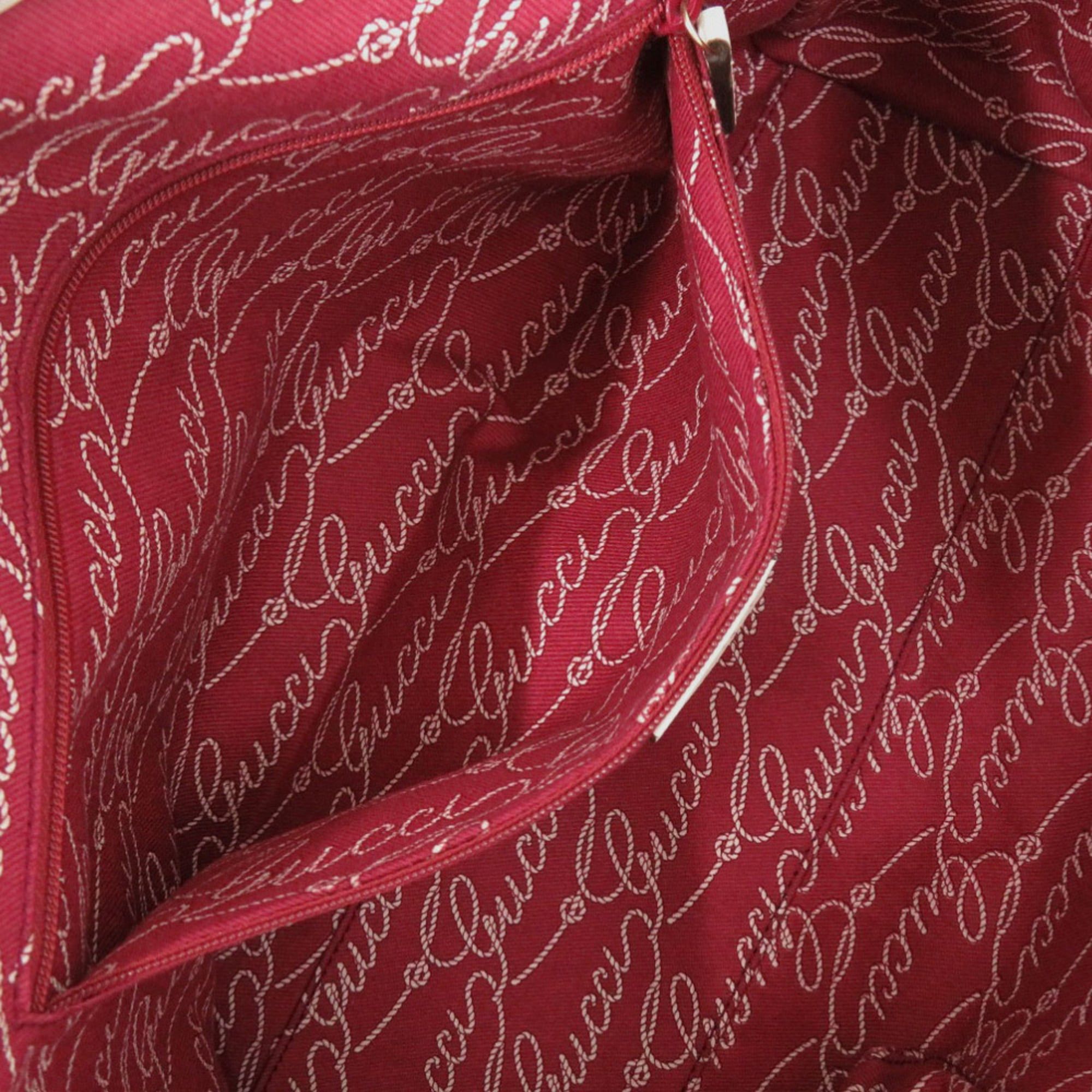 Gucci Excellent condition Gucci 264216 canvas wine red tote bag 0689 Size ONE SIZE - 6 Thumbnail