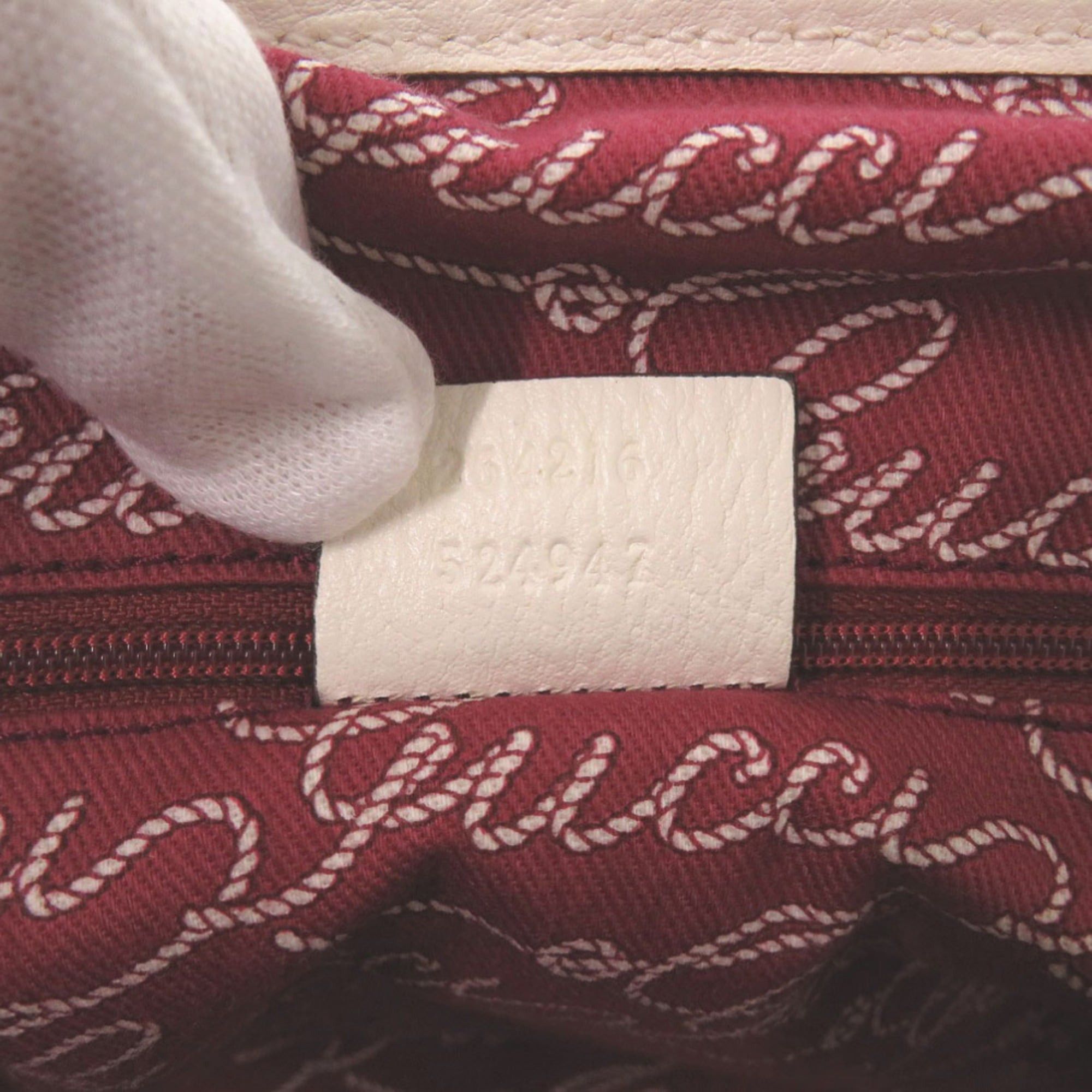 Gucci Excellent condition Gucci 264216 canvas wine red tote bag 0689 Size ONE SIZE - 10 Thumbnail