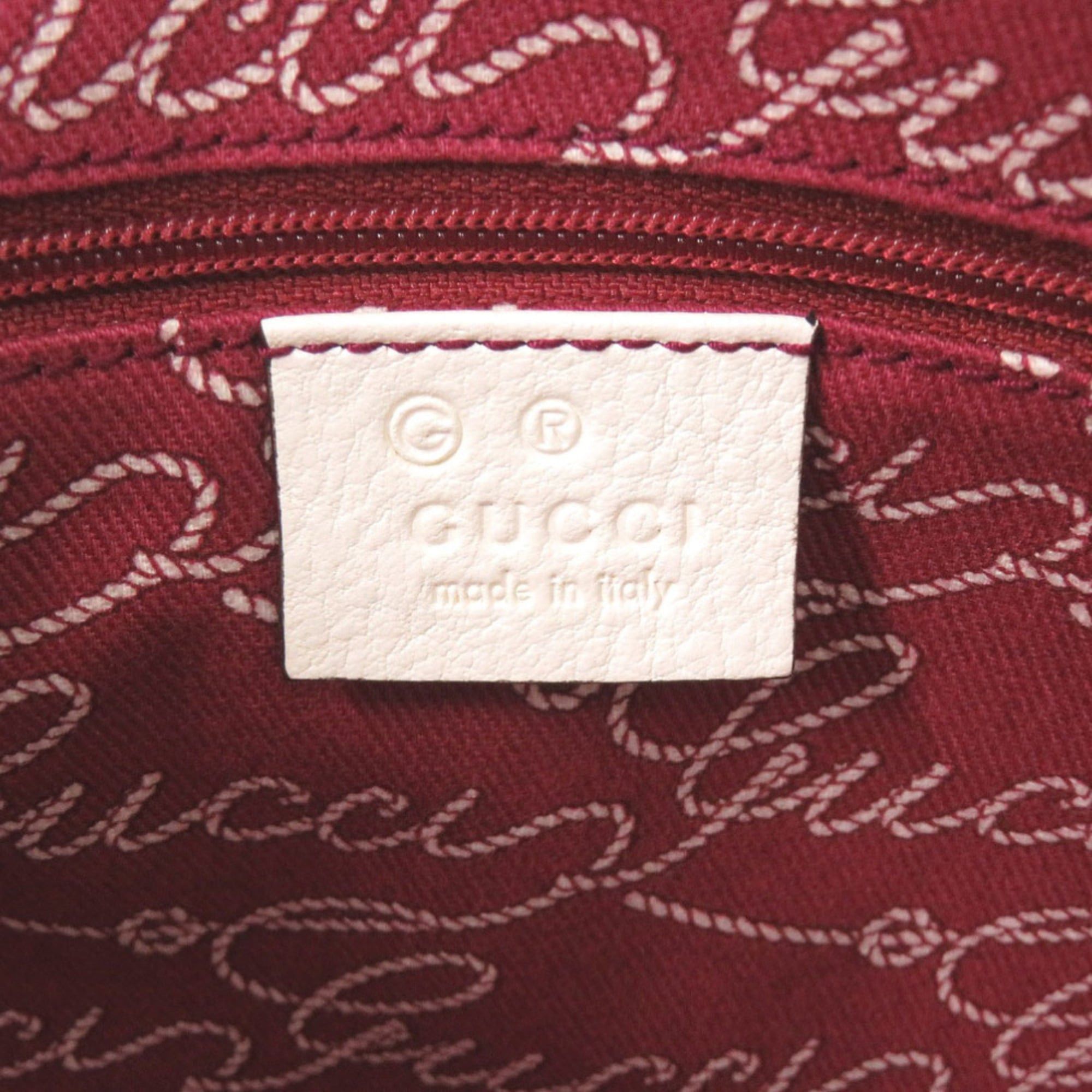 Gucci Excellent condition Gucci 264216 canvas wine red tote bag 0689 Size ONE SIZE - 9 Thumbnail