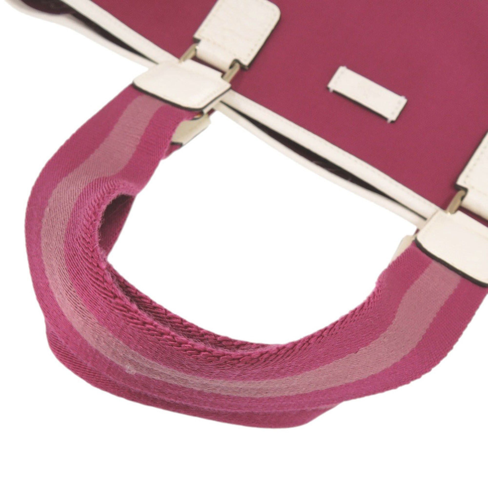 Gucci Excellent condition Gucci 264216 canvas wine red tote bag 0689 Size ONE SIZE - 8 Thumbnail
