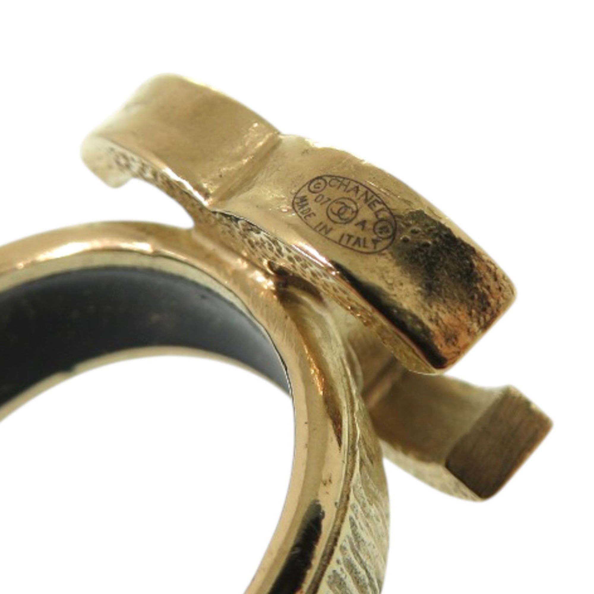 Chanel Excellent condition Chanel Coco Mark metal gold ring 0796 Size ONE SIZE - 6 Thumbnail