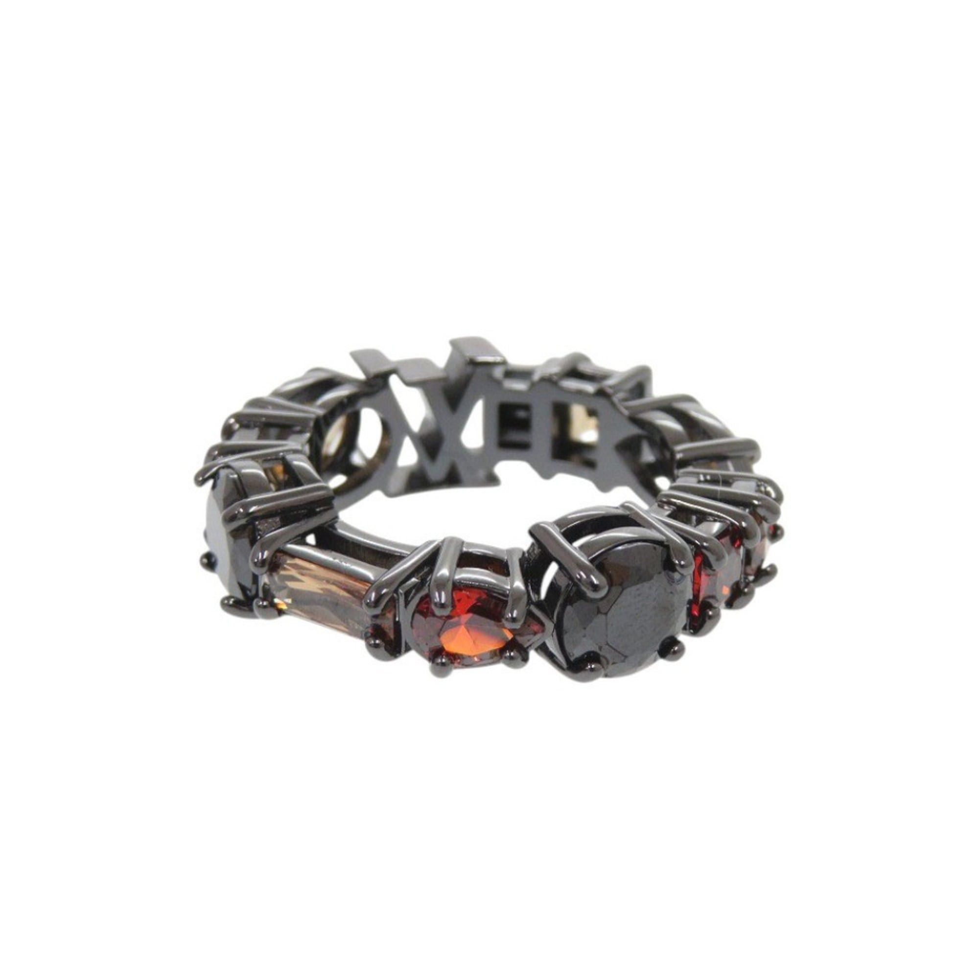 Louis Vuitton Like new Louis Vuitton M1202L metal ring with colored stones and black accents, model LV 1243 Size ONE SIZE - 3 Thumbnail
