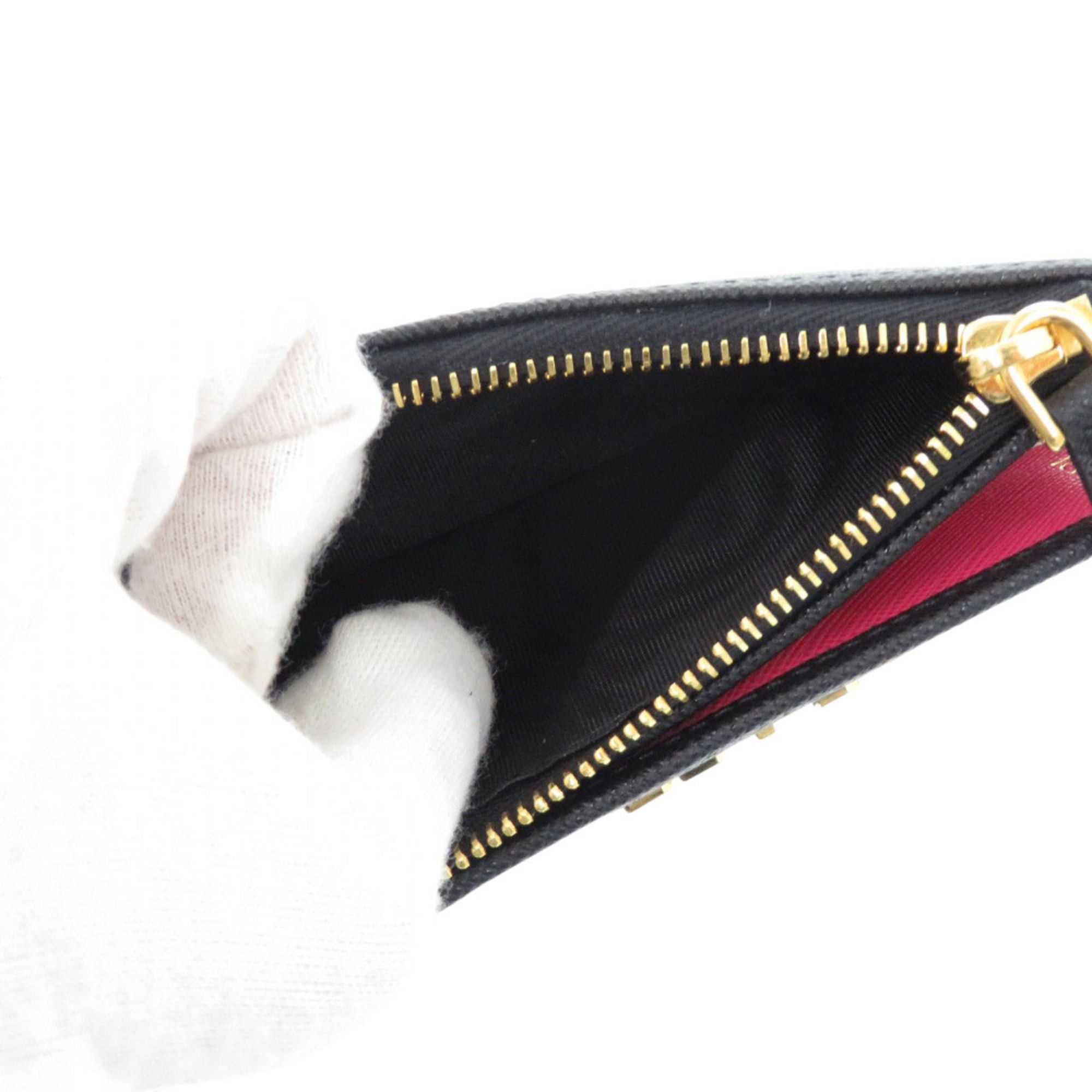Prada Excellent condition Prada Saffiano Multicolor Wallet 1MV204 ZLP F061H Calfskin Nero Ibisco Black Pink Bifold 1907 Size ONE SIZE - 6 Thumbnail