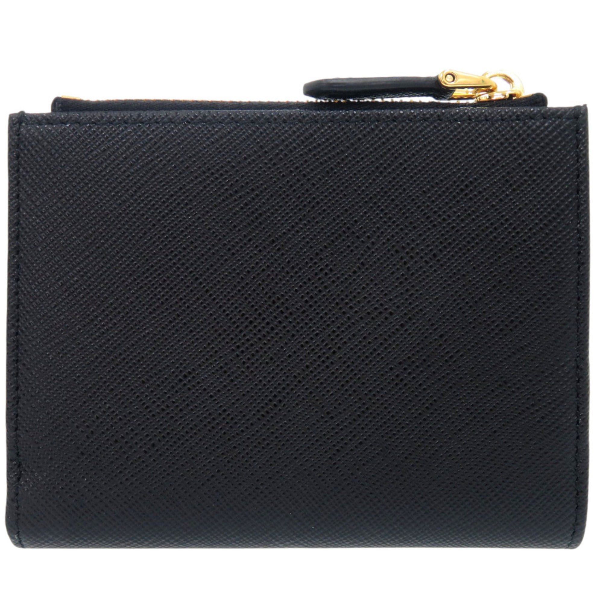 Prada Excellent condition Prada Saffiano Multicolor Wallet 1MV204 ZLP F061H Calfskin Nero Ibisco Black Pink Bifold 1907 Size ONE SIZE - 3 Thumbnail
