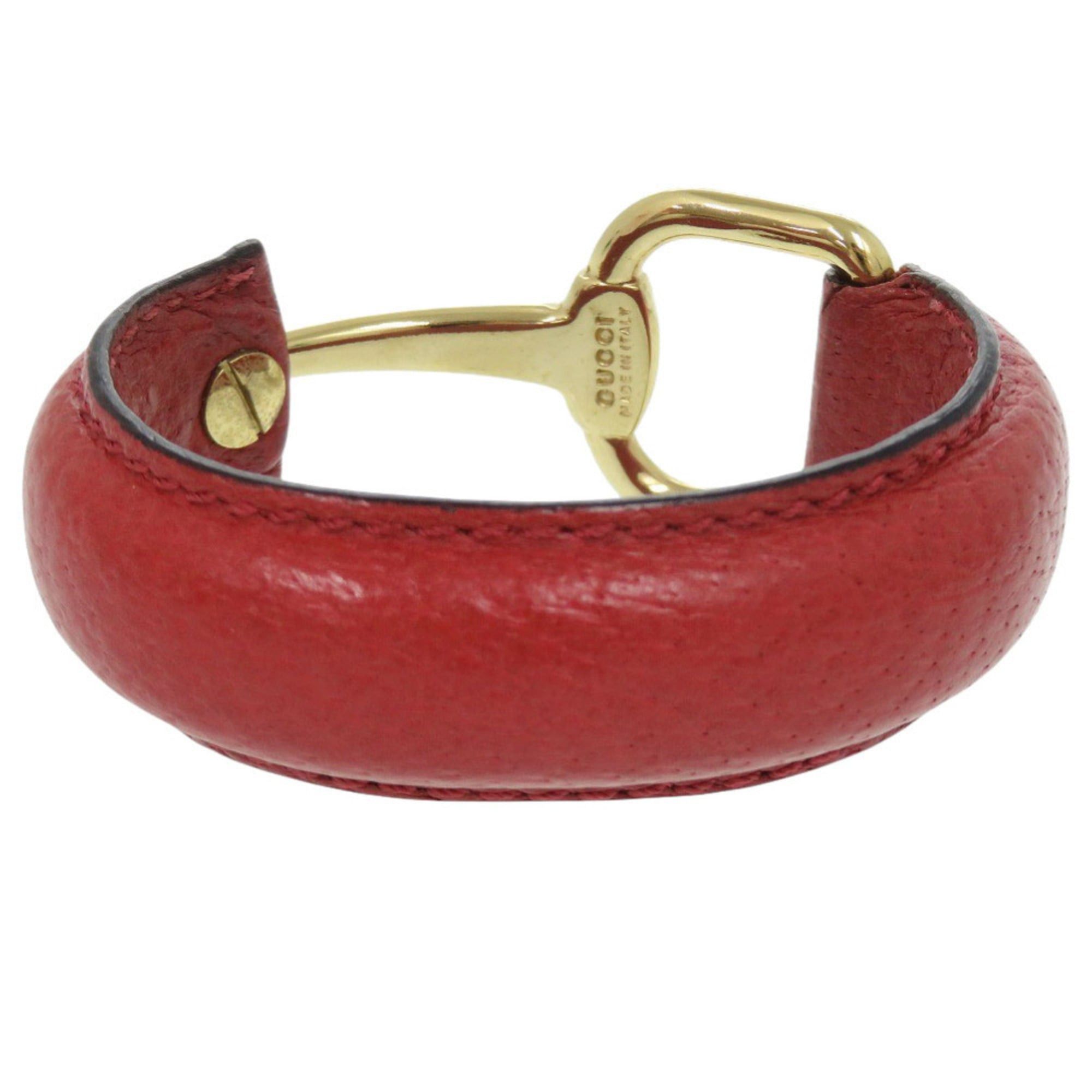 Gucci Excellent condition Gucci Horsebit leather red bangle, red, 0774 Size ONE SIZE - 2 Thumbnail