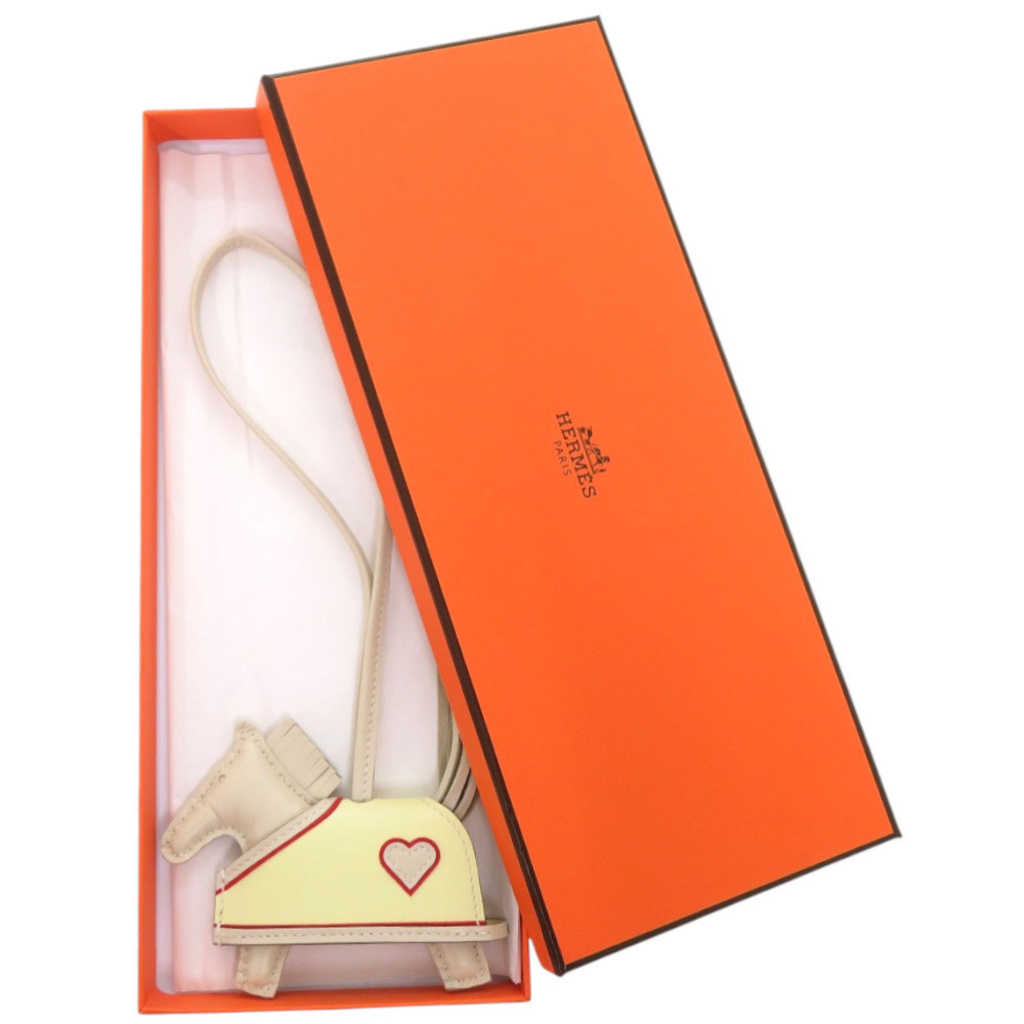Hermes Hermes Unused Hermès Rodeo Robeo Cool PM Heart Anjou Milo Cress K Stamp White Keychain 1260 Size ONE SIZE - 2 Thumbnail