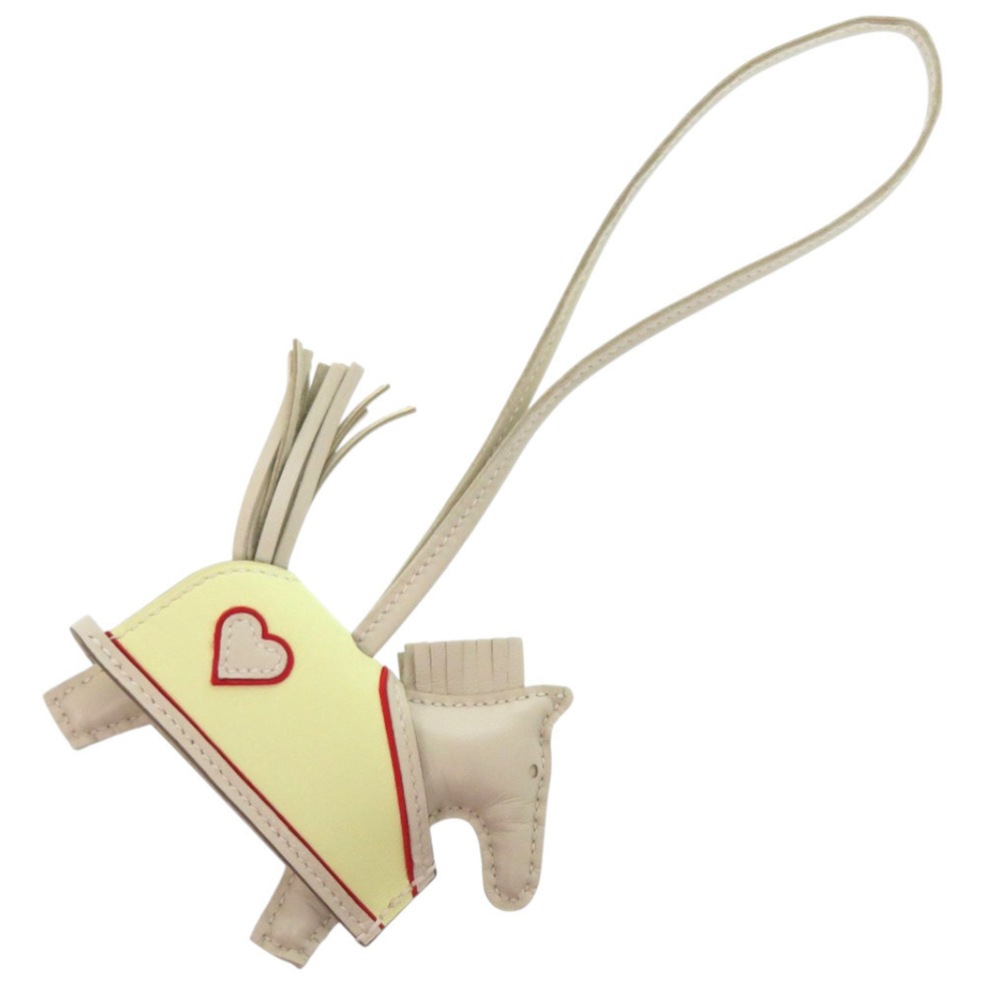 Hermes Hermes Unused Hermès Rodeo Robeo Cool PM Heart Anjou Milo Cress K Stamp White Keychain 1260 Size ONE SIZE - 3 Thumbnail