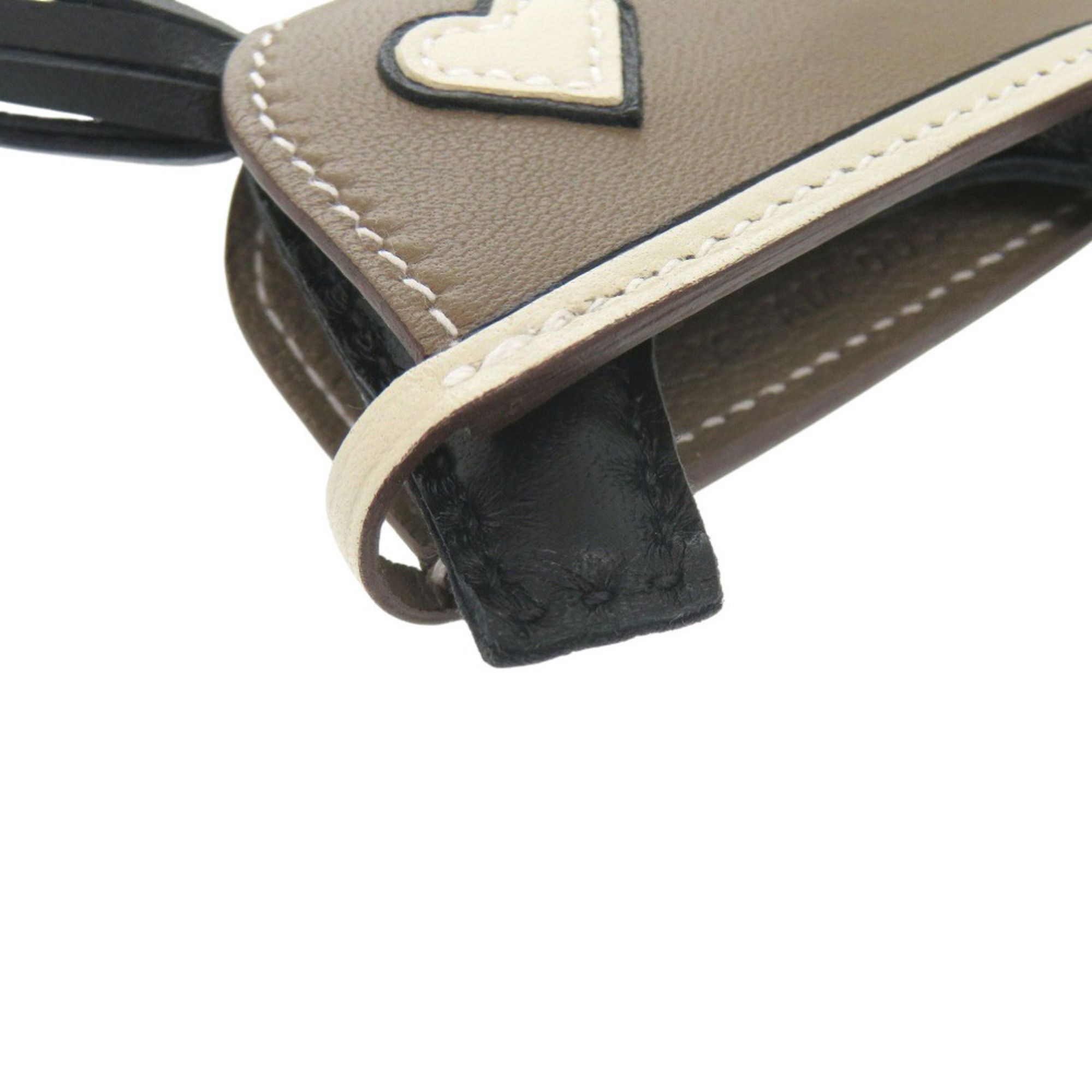 Hermes Hermes Unused Hermès Rodeo Robeaux Cool PM Anjou Milo Swift Leather Black Etoupe Clé K Stamp (Made in 2025) Keychain 0638 Size ONE SIZE - 6 Thumbnail