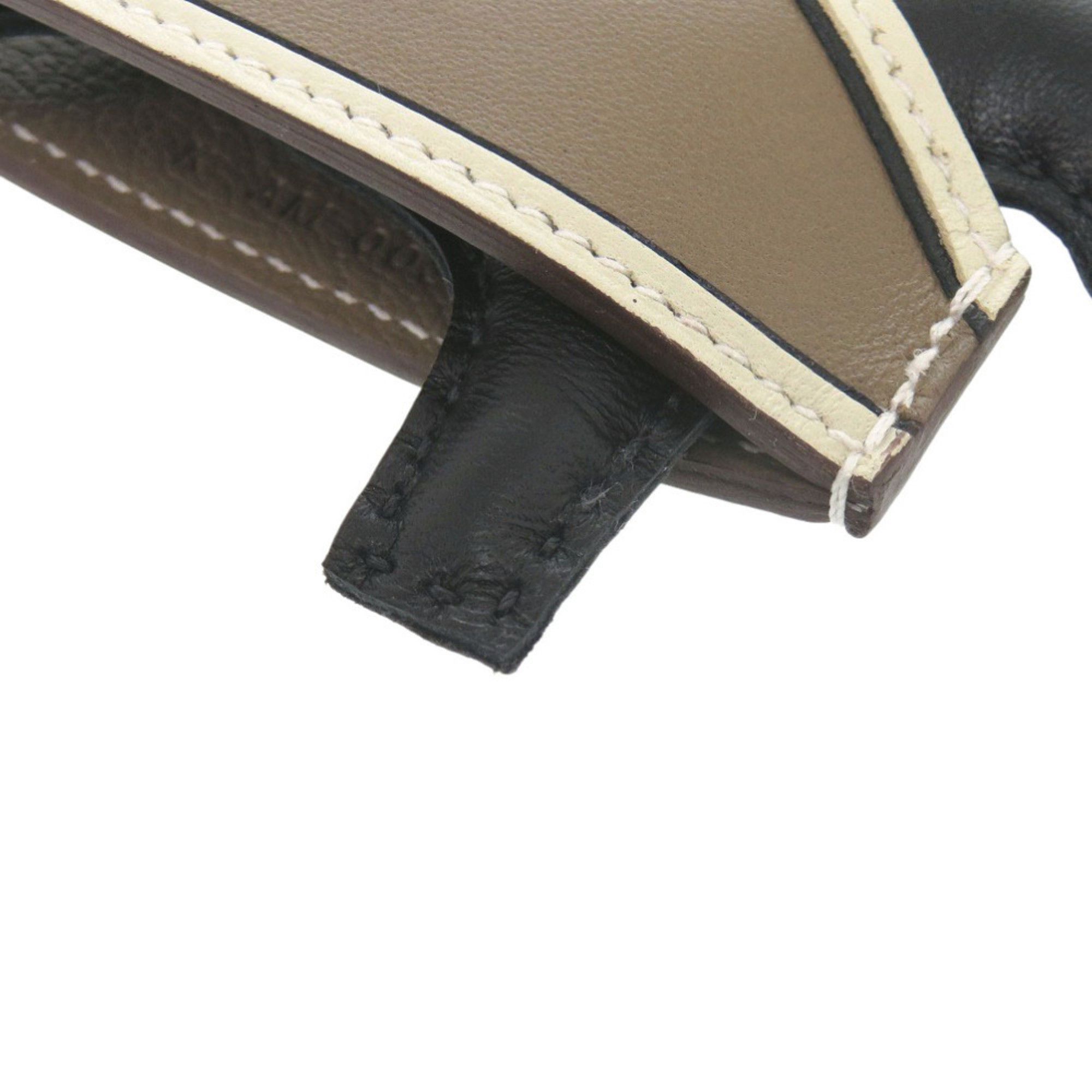 Hermes Hermes Unused Hermès Rodeo Robeaux Cool PM Anjou Milo Swift Leather Black Etoupe Clé K Stamp (Made in 2025) Keychain 0638 Size ONE SIZE - 7 Thumbnail