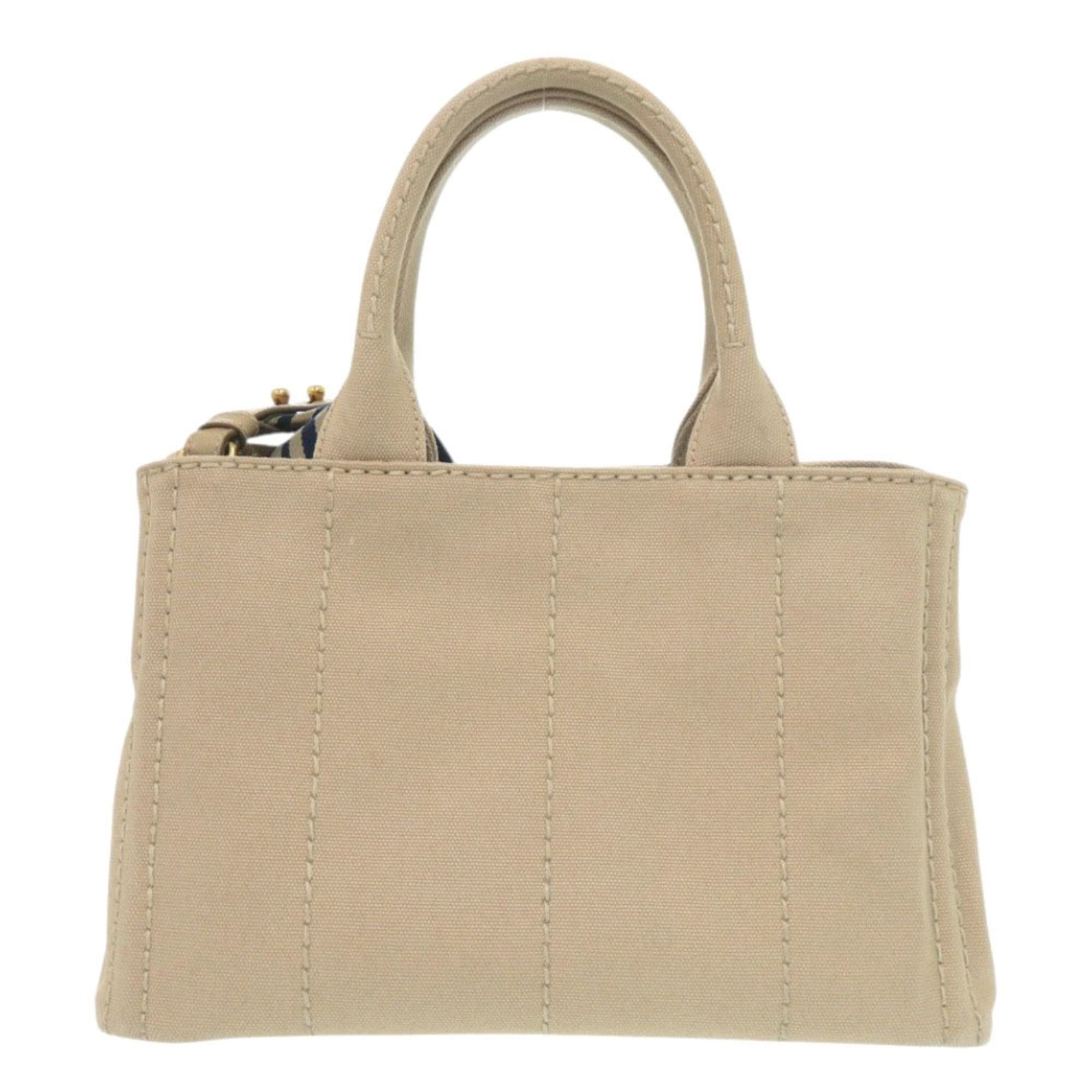 Prada Excellent condition Prada Canapa Mini 1BG439 canvas tote bag in beige and navy (product code: 0800) Size ONE SIZE - 2 Thumbnail