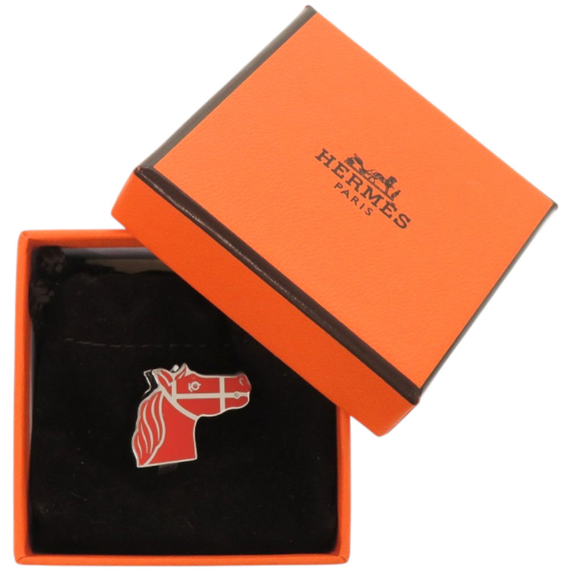 Hermes Hermes Like new Hermès Twilly Ring Cadrege Metal Orange Fashion Accessory 1077 Size ONE SIZE - 2 Thumbnail