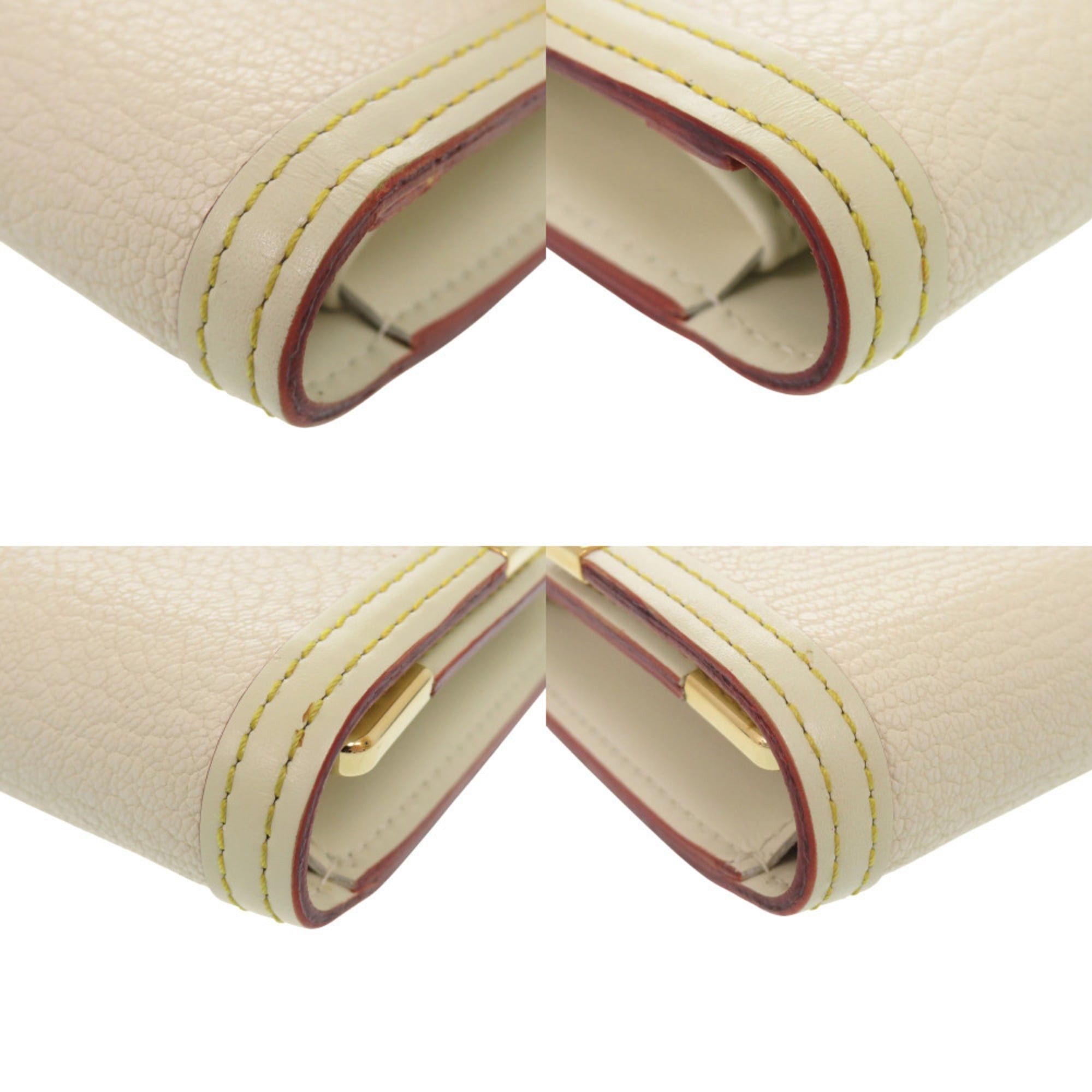Louis Vuitton Excellent condition Louis Vuitton Porte Tresor International Suhali M91839 leather white long wallet, LV 0870 Size ONE SIZE - 4 Thumbnail