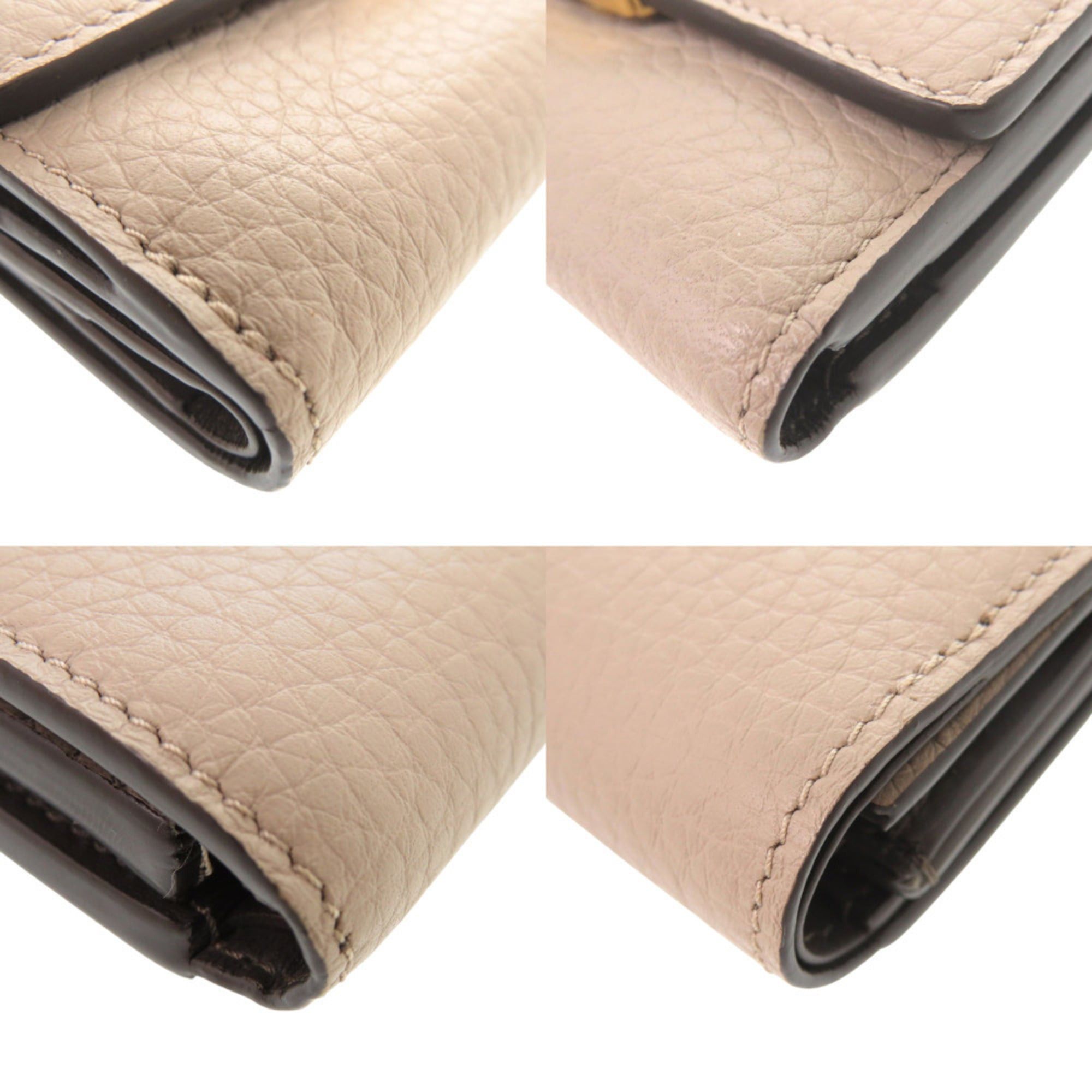 Louis Vuitton Like new Louis Vuitton Portefeuille Capucines Compact M62159 Tri-fold Wallet in Beige Taurillon Leather with Gold Hardware and IC Chip, LV 1329 Size ONE SIZE - 8 Thumbnail