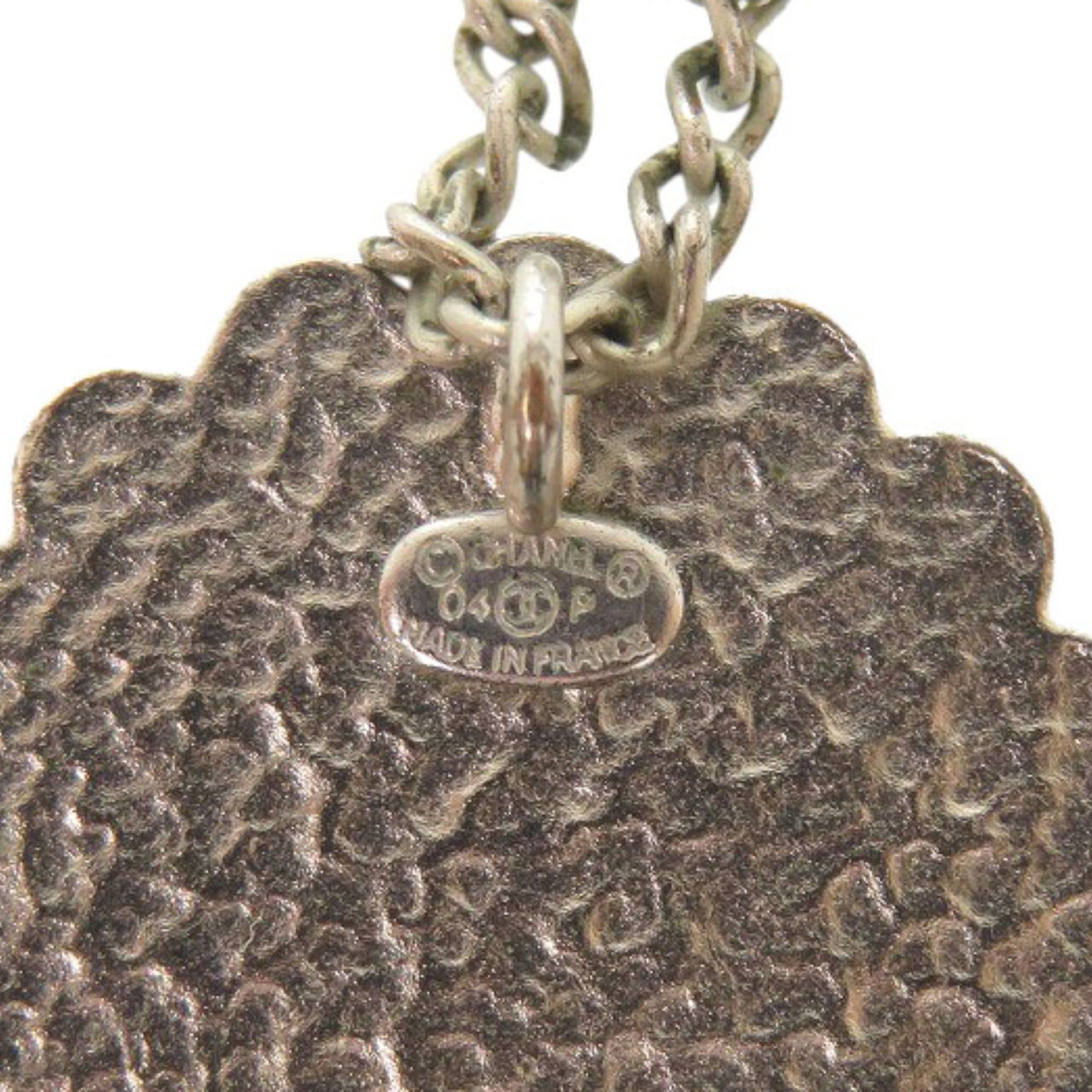 Chanel Excellent condition Chanel Coco Mark flower motif 04P metal silver necklace 1253 Size ONE SIZE - 6 Thumbnail