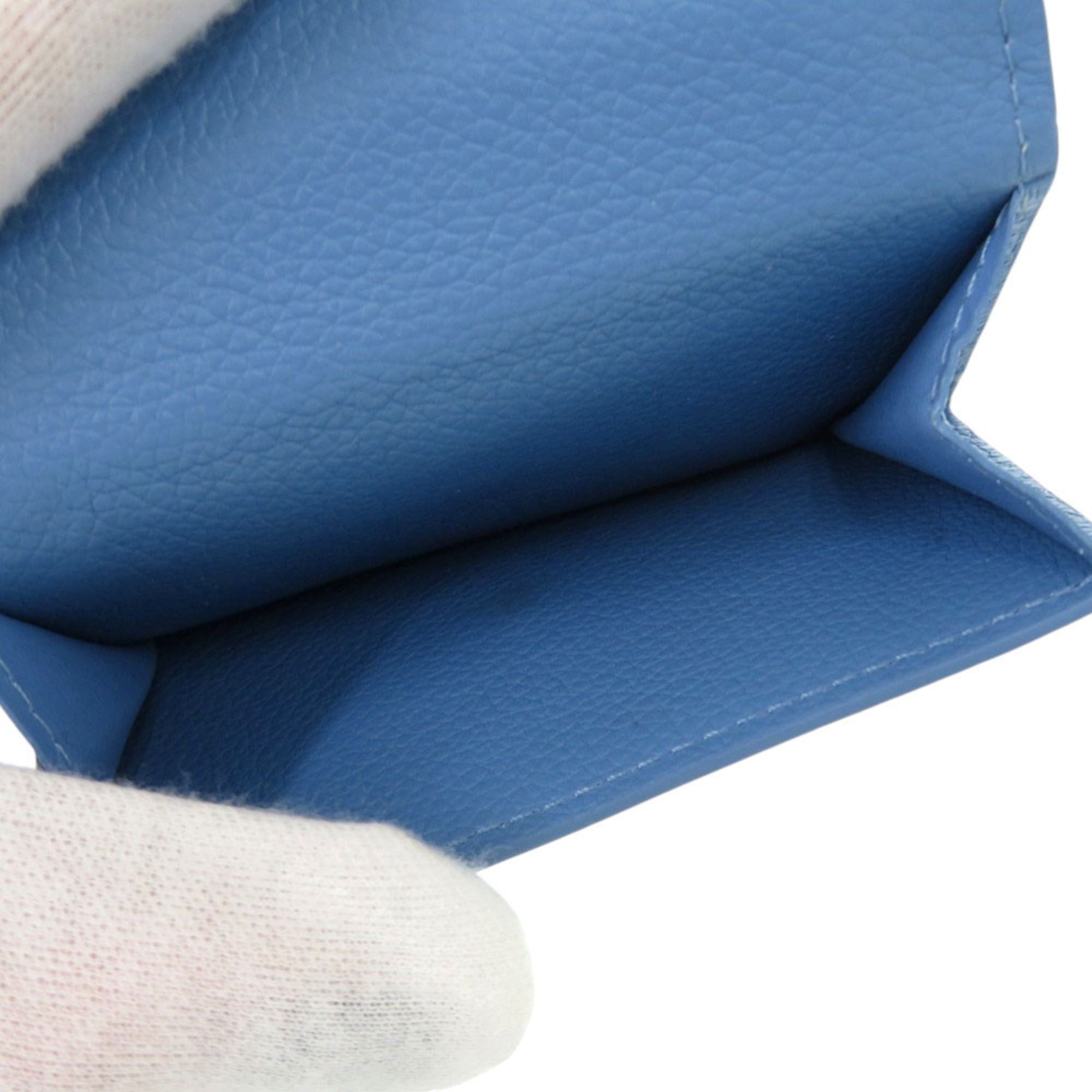 Louis Vuitton Excellent condition Louis Vuitton Portefeuille Rock Mini M67861, blue leather with silver hardware, LV tri-fold wallet 1036 Size ONE SIZE - 5 Thumbnail