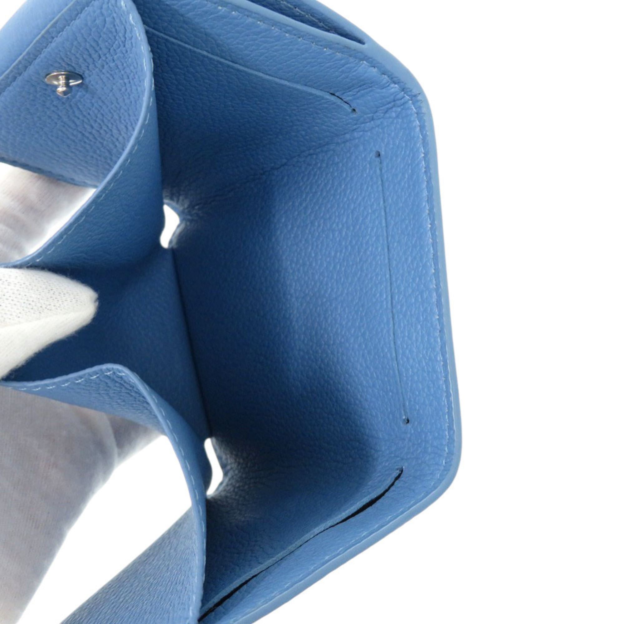 Louis Vuitton Excellent condition Louis Vuitton Portefeuille Rock Mini M67861, blue leather with silver hardware, LV tri-fold wallet 1036 Size ONE SIZE - 4 Thumbnail