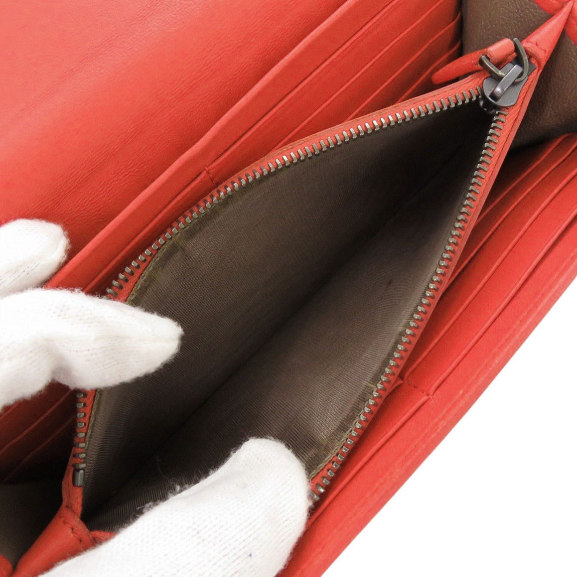 Bottega Veneta Excellent condition Bottega Veneta Intrecciato leather red long wallet, item number 0787 Size ONE SIZE - 6 Thumbnail