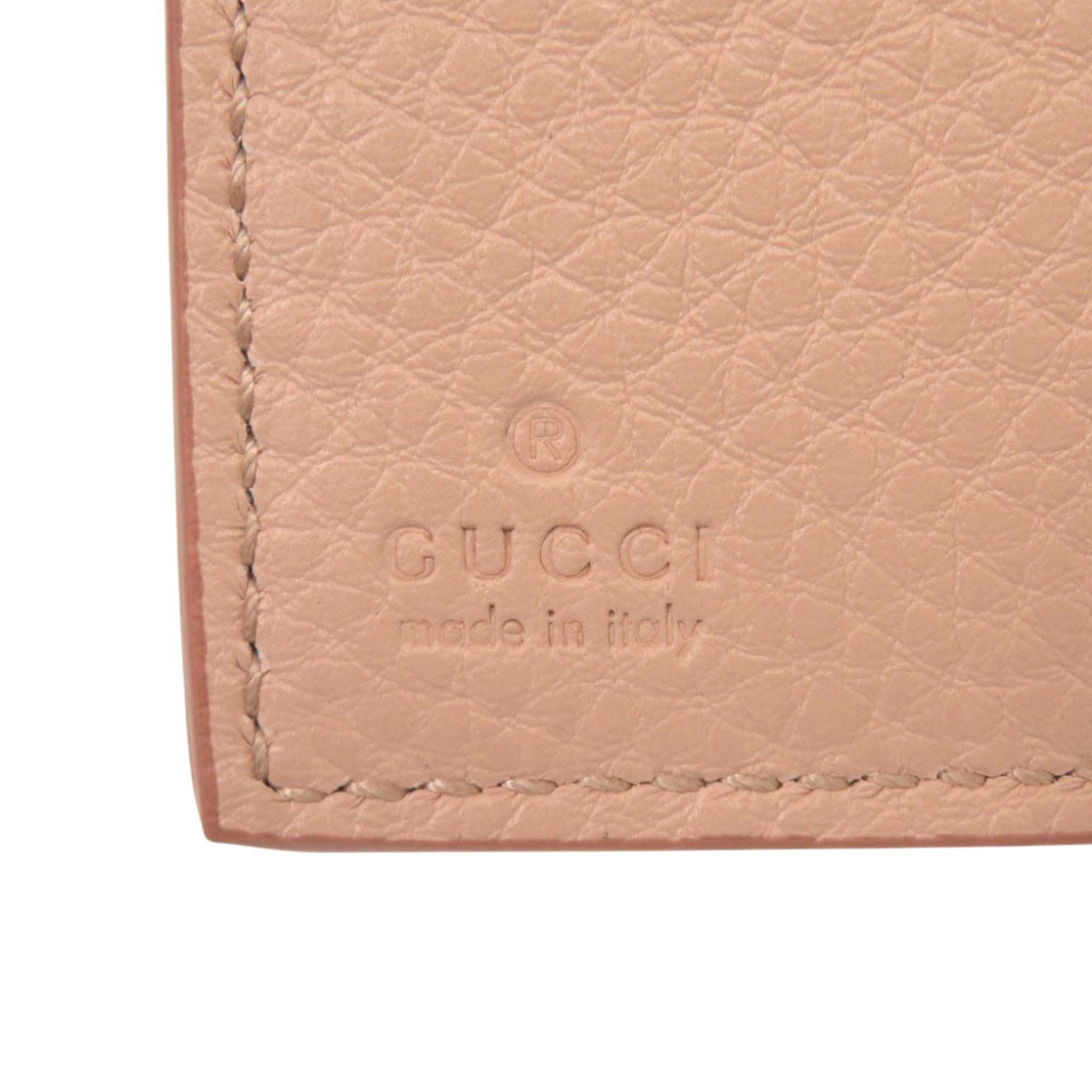 Gucci Like new Gucci GG Emblem Medium Wallet 815874 Grained Leather Taupe Beige Bifold 1047 Size ONE SIZE - 6 Thumbnail