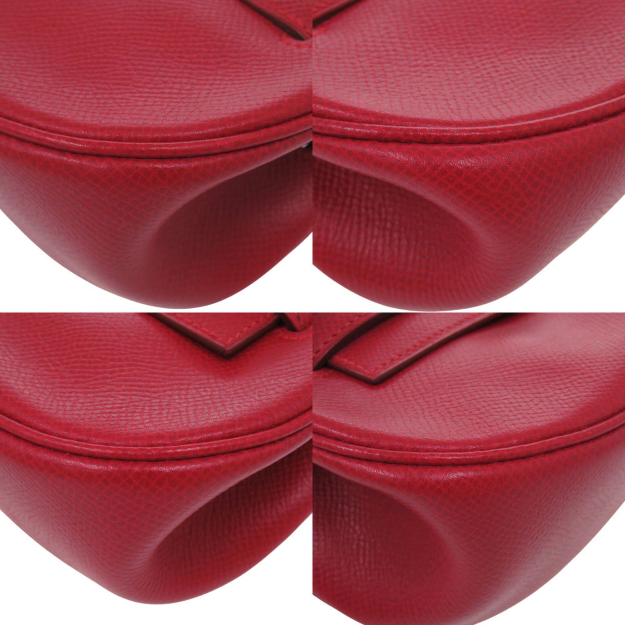 Hermes Excellent condition Hermès Banana Kelly Couchbel Rouge vif clutch bag in red with gold hardware and a 〇U stamp. Item number 1465. Size ONE SIZE - 4 Thumbnail