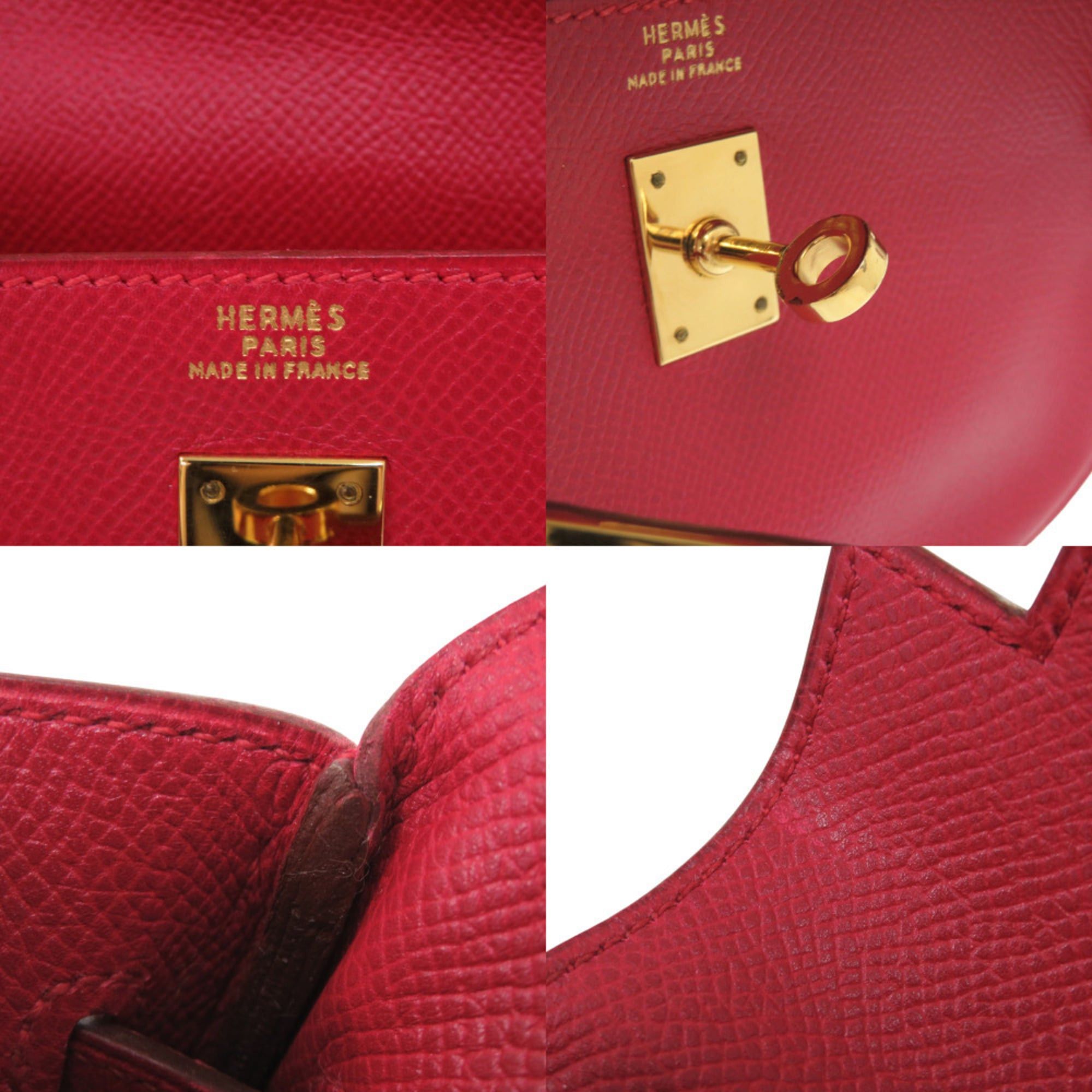 Hermes Excellent condition Hermès Banana Kelly Couchbel Rouge vif clutch bag in red with gold hardware and a 〇U stamp. Item number 1465. Size ONE SIZE - 8 Thumbnail
