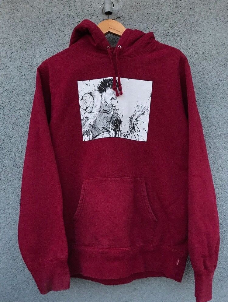 Supreme Supreme X Akira Arm Hooded Sweatshirt Cardinal Red (Hoodie