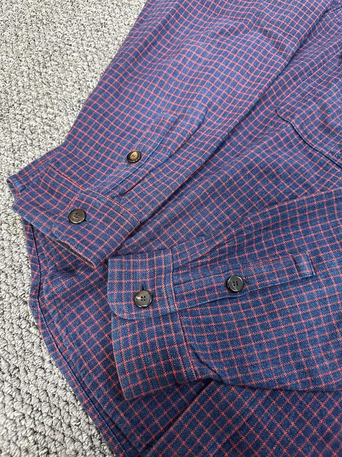 Visvim visvim lumber shirt in purple check pattern Size US S / EU 44-46 / 1 - 3 Thumbnail