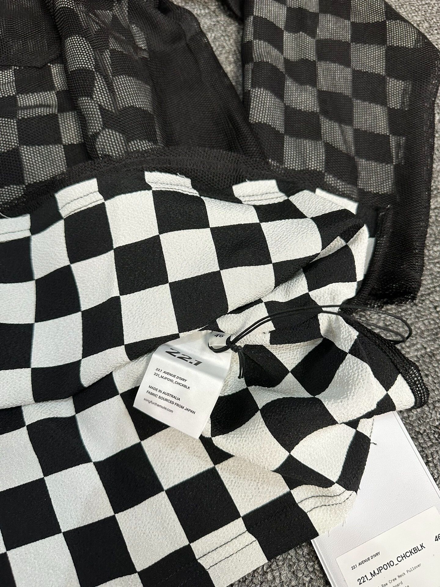 Song For The Mute black checker long sleeve shirt Size US L / EU 52-54 / 3 - 4 Thumbnail