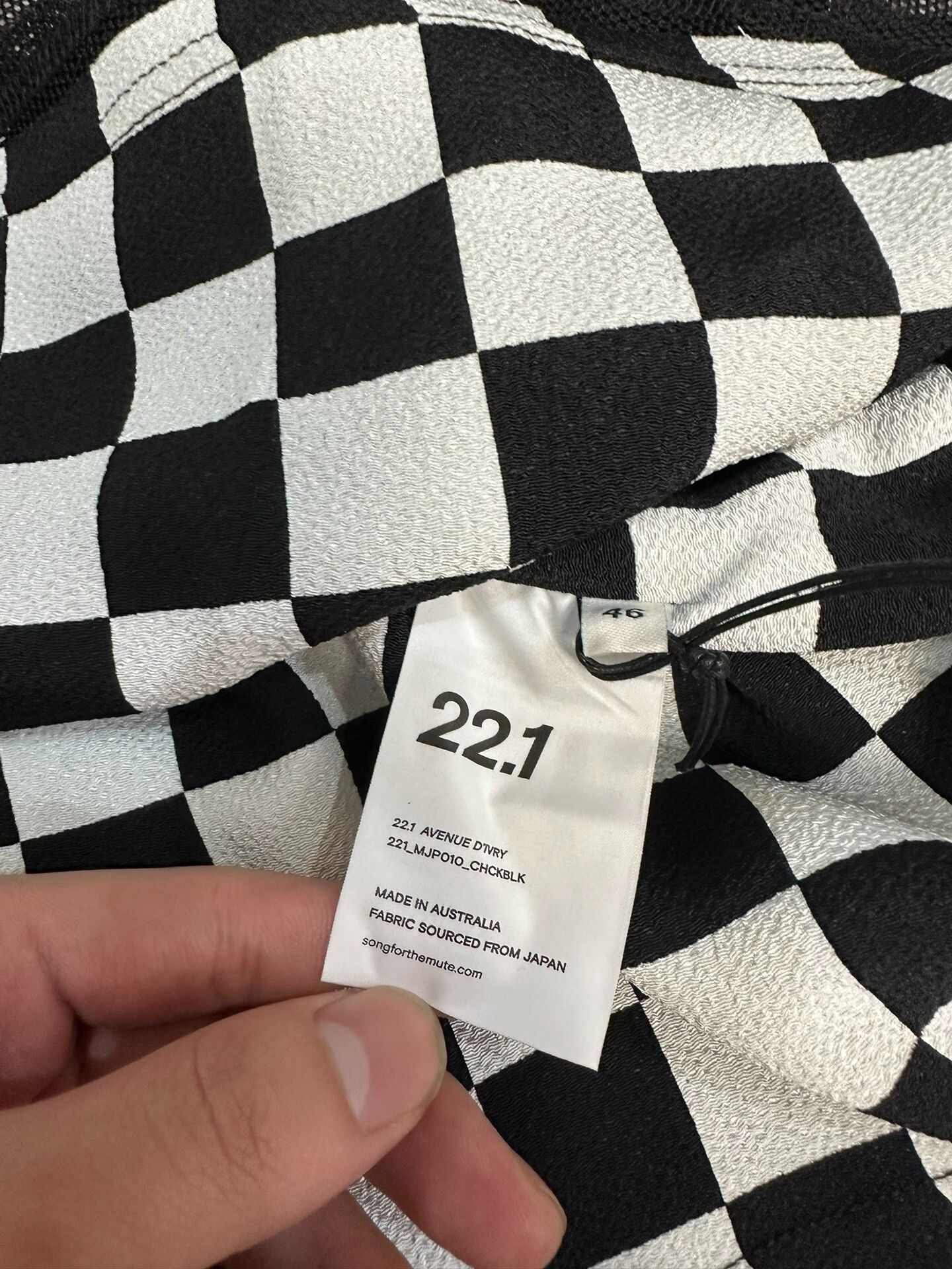 Song For The Mute black checker long sleeve shirt Size US L / EU 52-54 / 3 - 3 Thumbnail